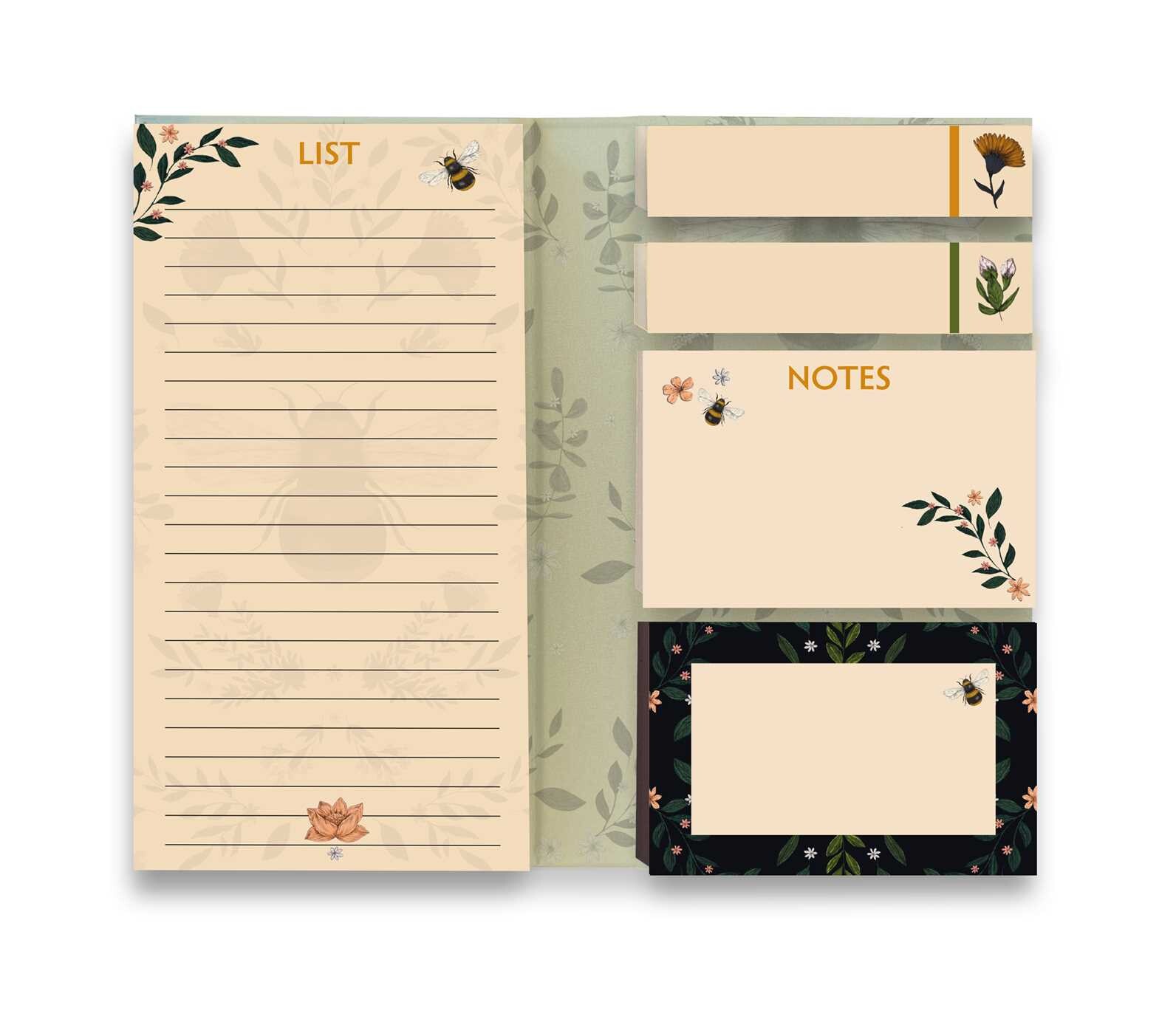Jade Mosinski: Bee Flame Tree Sticky Notes Folder