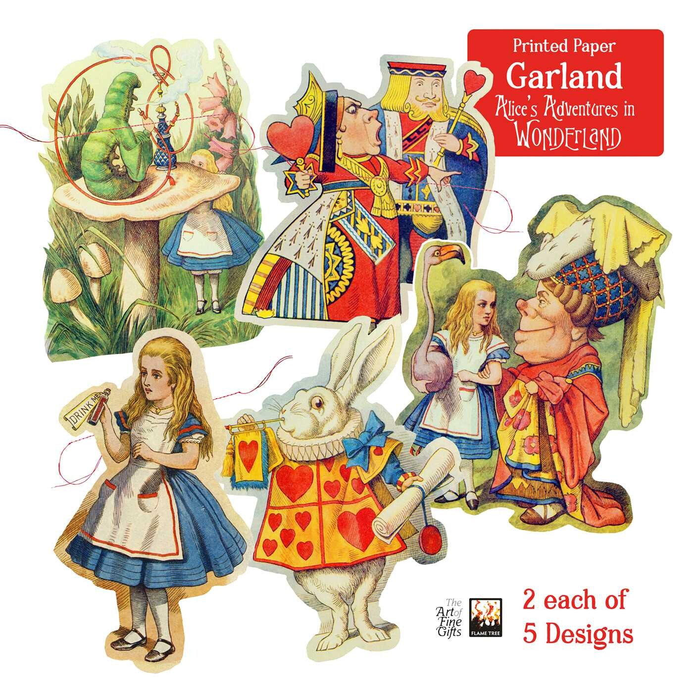 Alice's Adventures in Wonderland Paper Garland