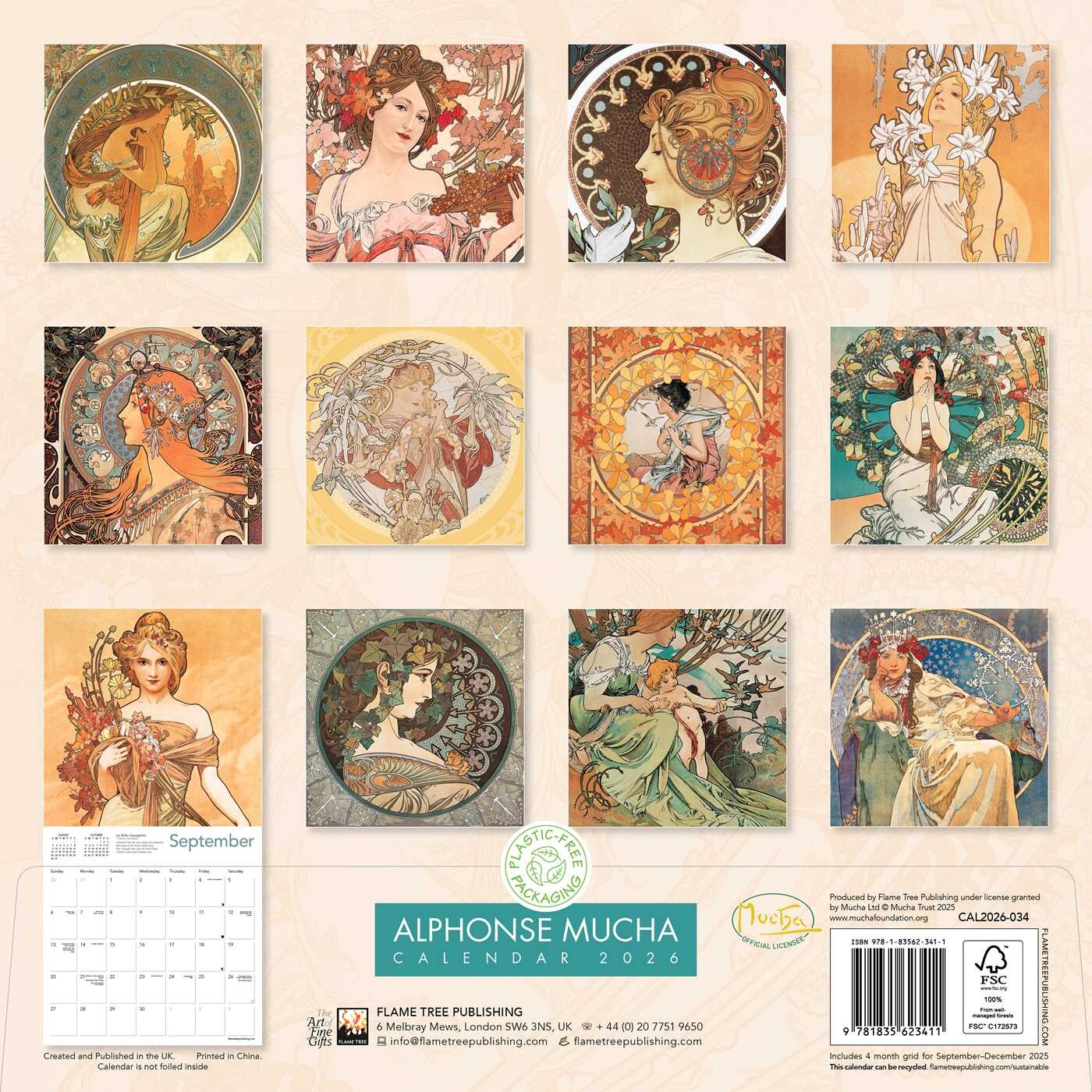 Alphonse Mucha Wall Calendar 2026 (Art Calendar) Book Summary & Video