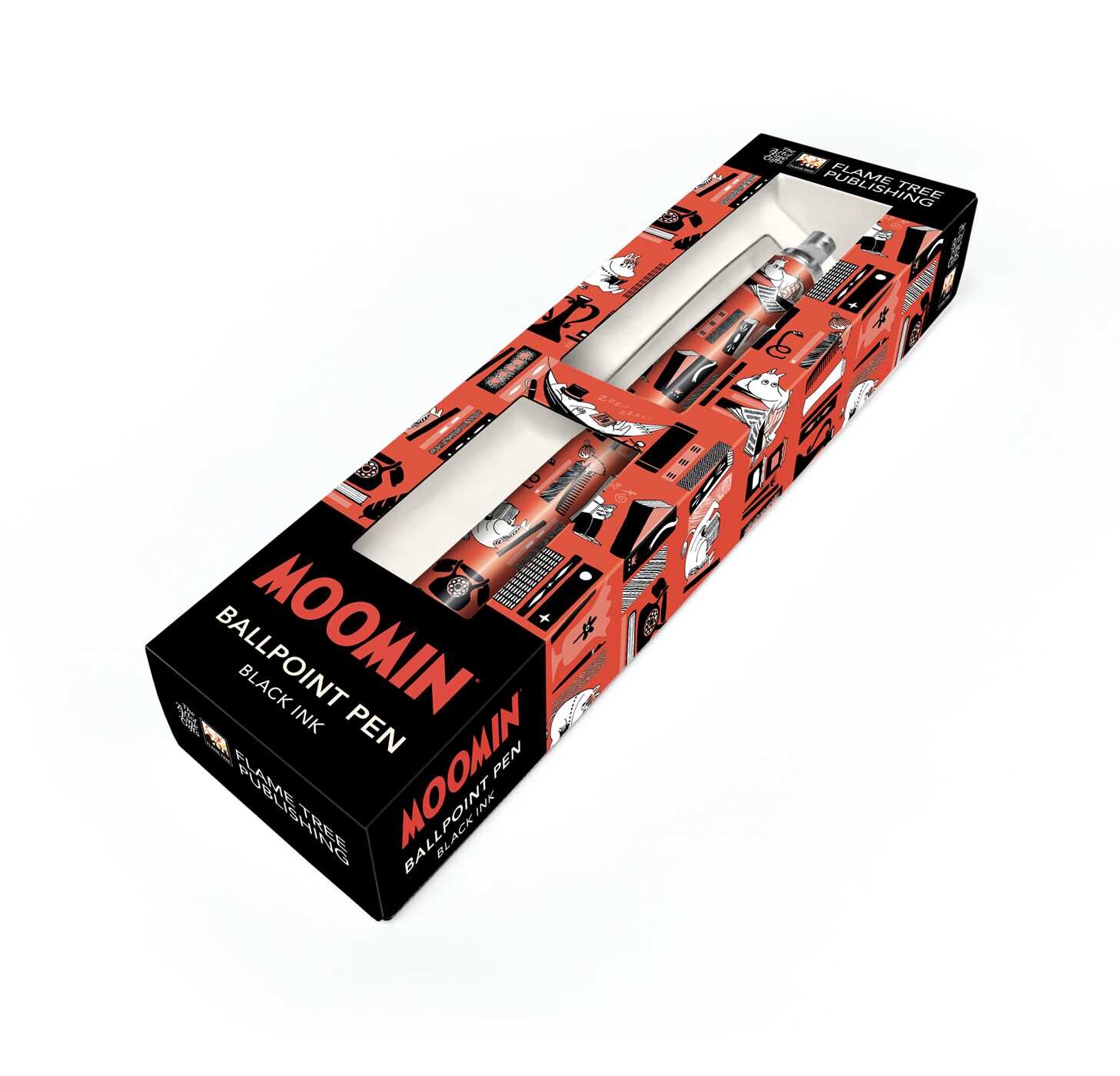 Moomin Bookshelves Red Boxed Decorative Ballpoint Pen