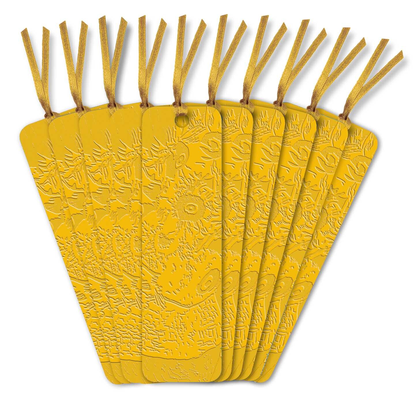 Vincent van Gogh: Sunflowers Artisan Art Vegan Leather Bookmarks (pack of 10)