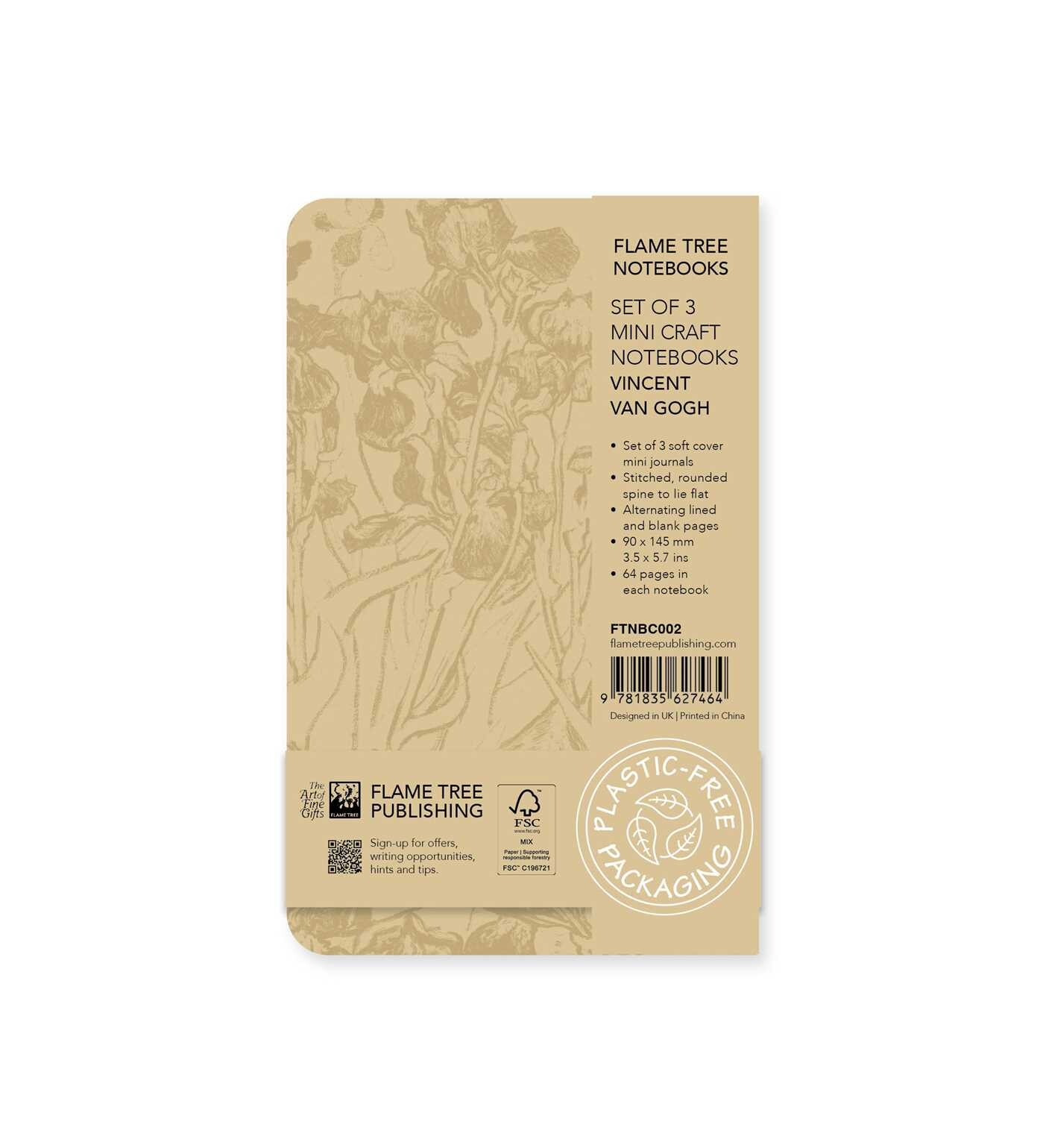 Vincent van Gogh Set of 3 Mini Craft Notebooks