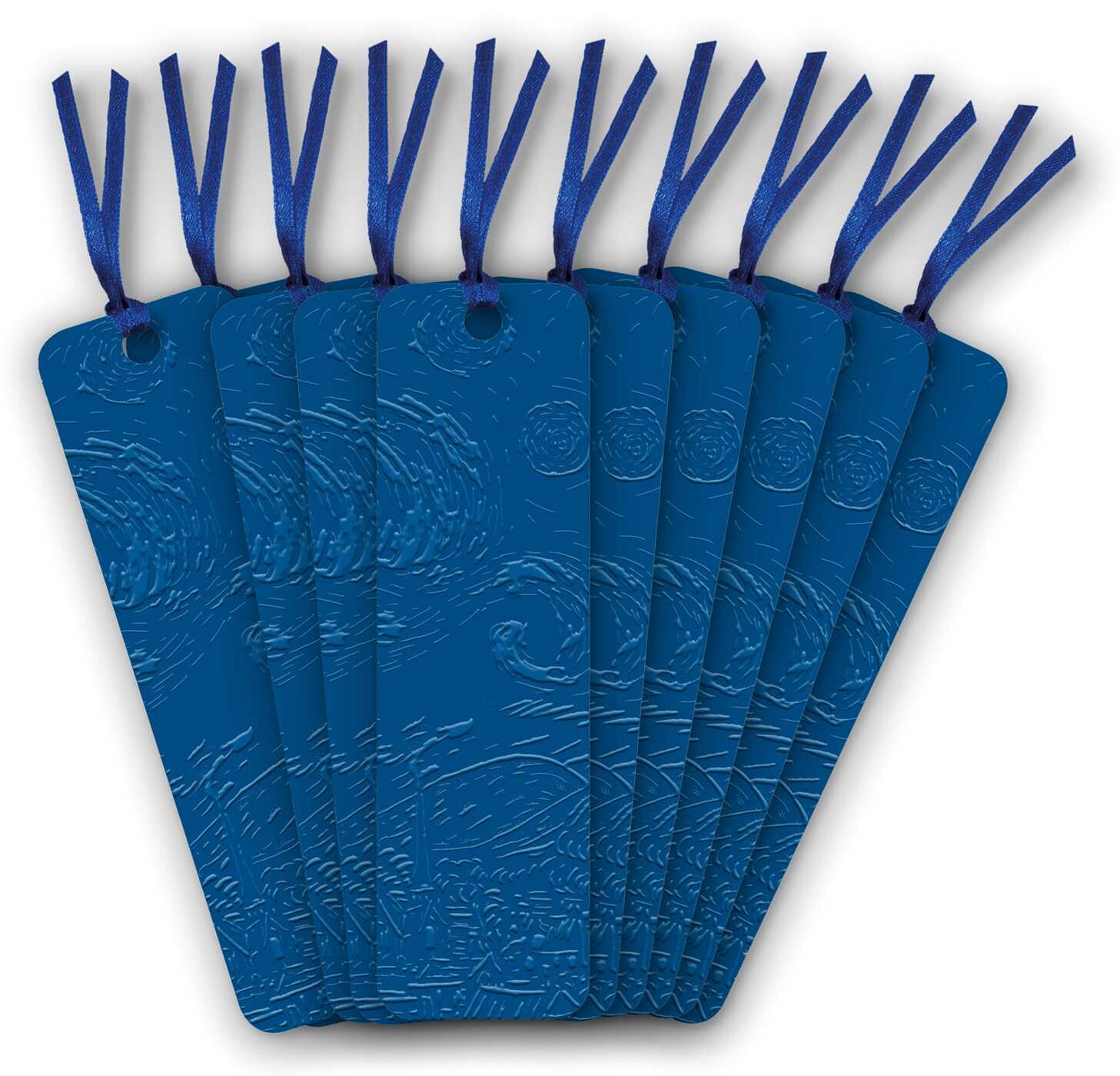 Vincent van Gogh: The Starry Night Artisan Art Vegan Leather Bookmarks (pack of 10)