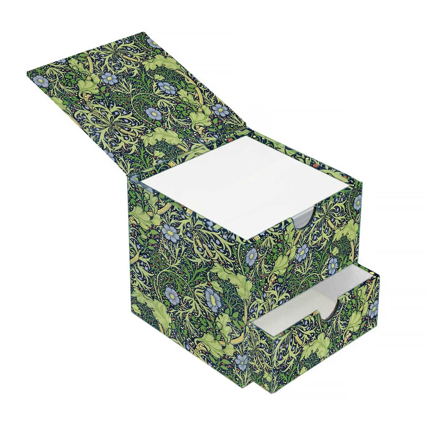William Morris: Seaweed Flame Tree Memo Box with Drawer
