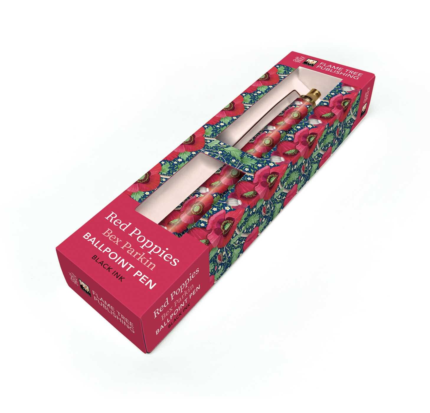 Bex Parkin: Red Poppies Boxed Decorative Ballpoint Pen