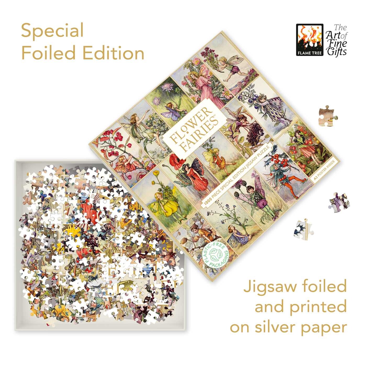Special Edition Adult Foiled Jigsaw Puzzle Flower Fairies