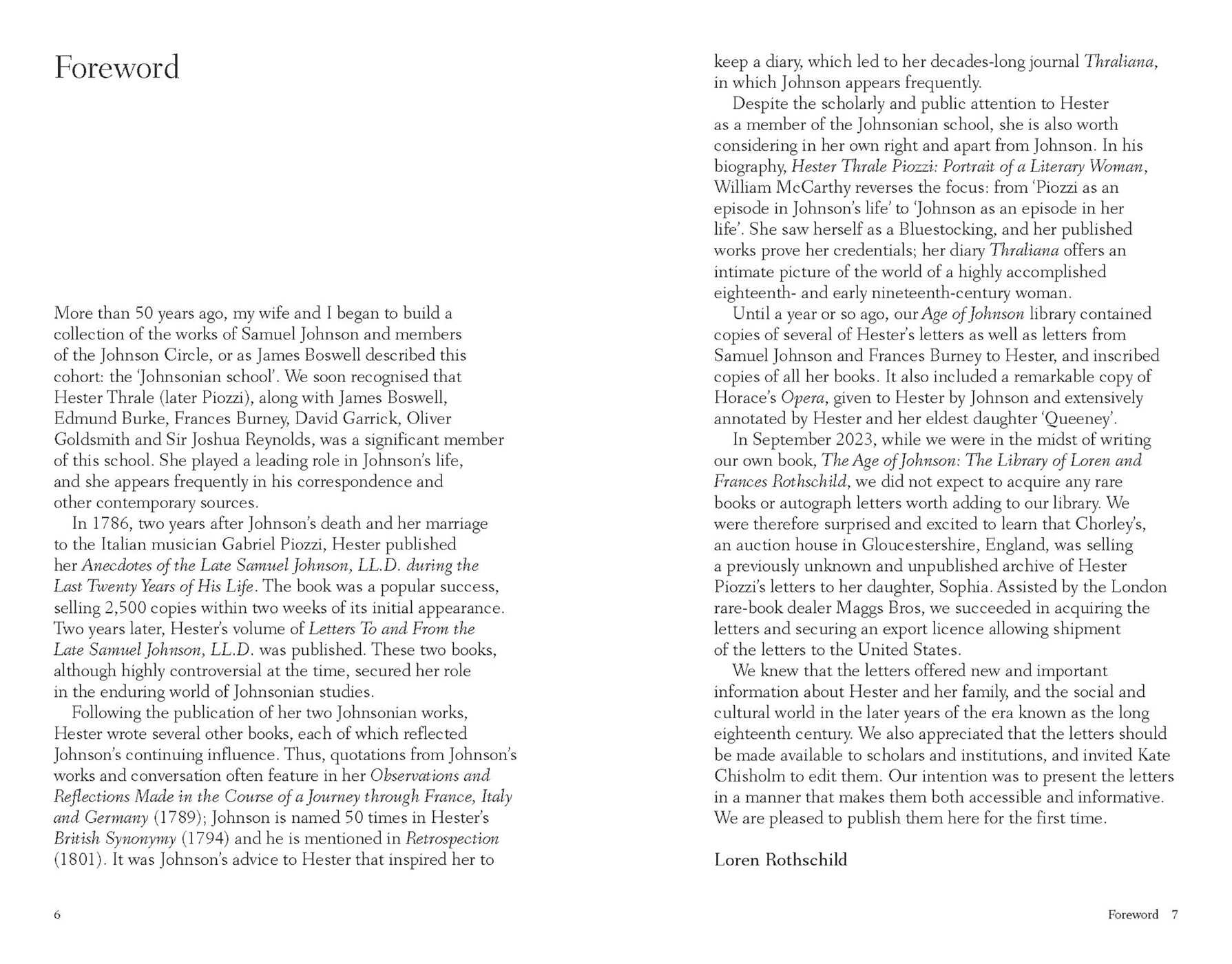 Letters to Sophia