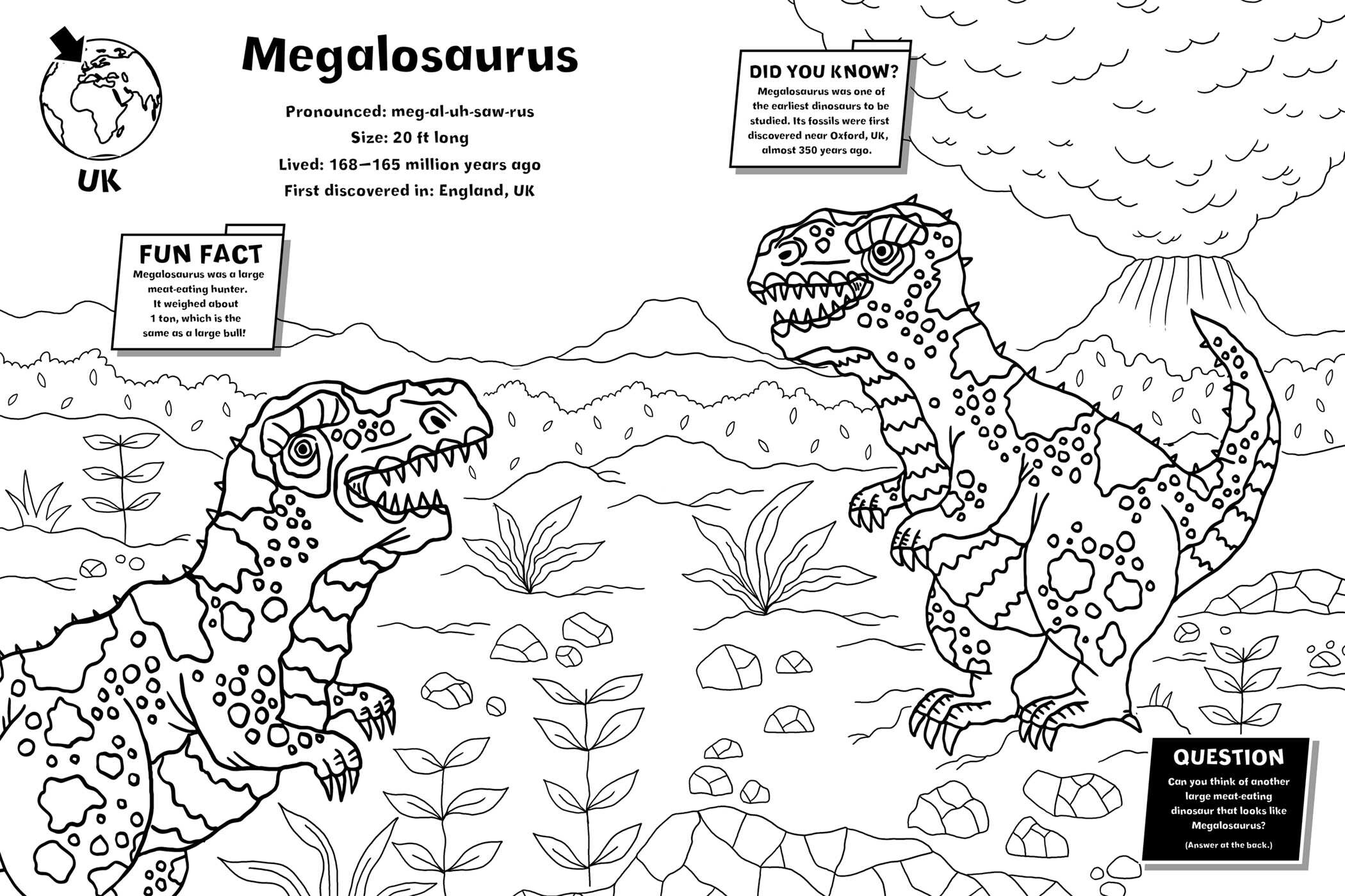 Fantastic Fact-Filled Dangerous Creature Coloring