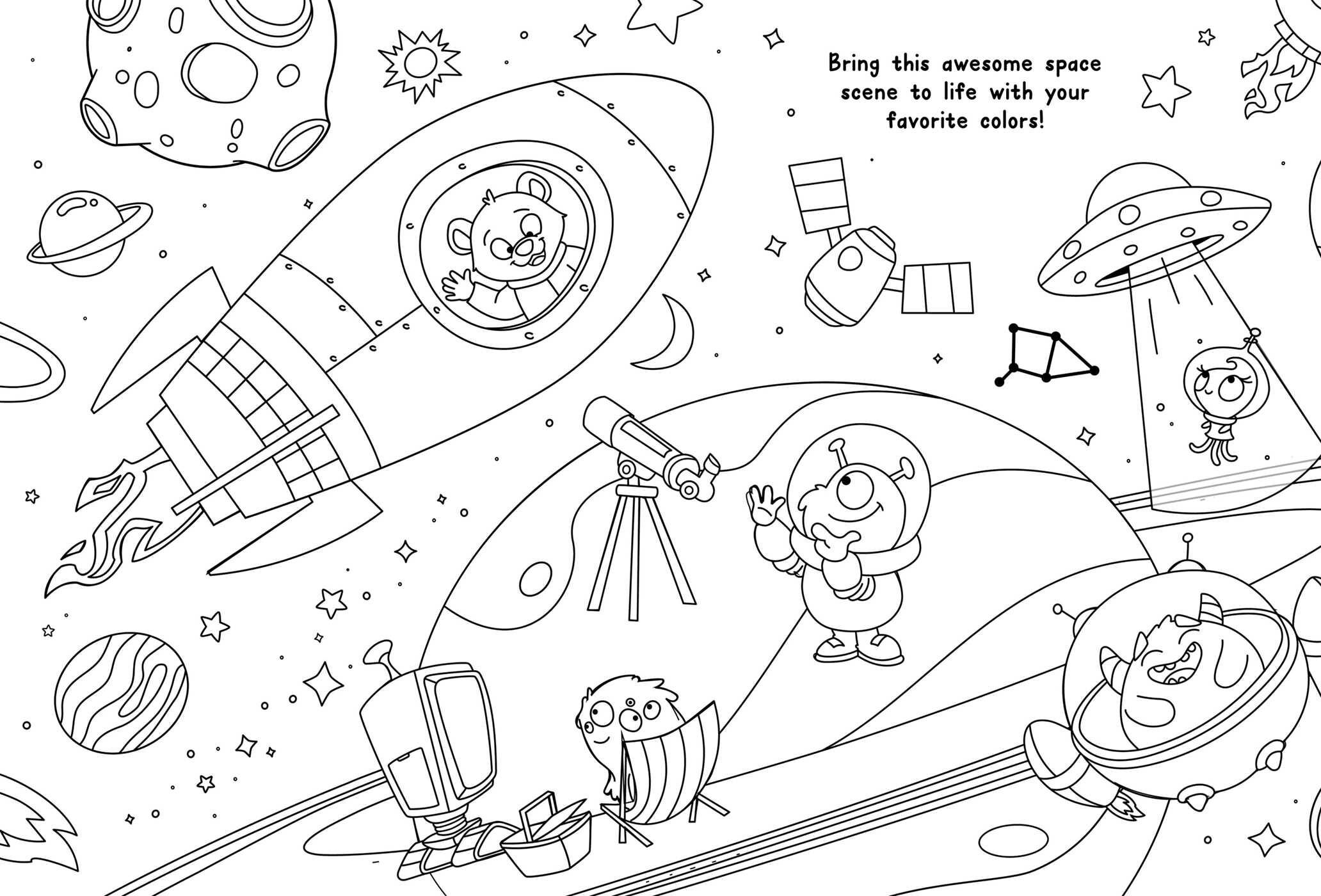 Glow Coloring: Space