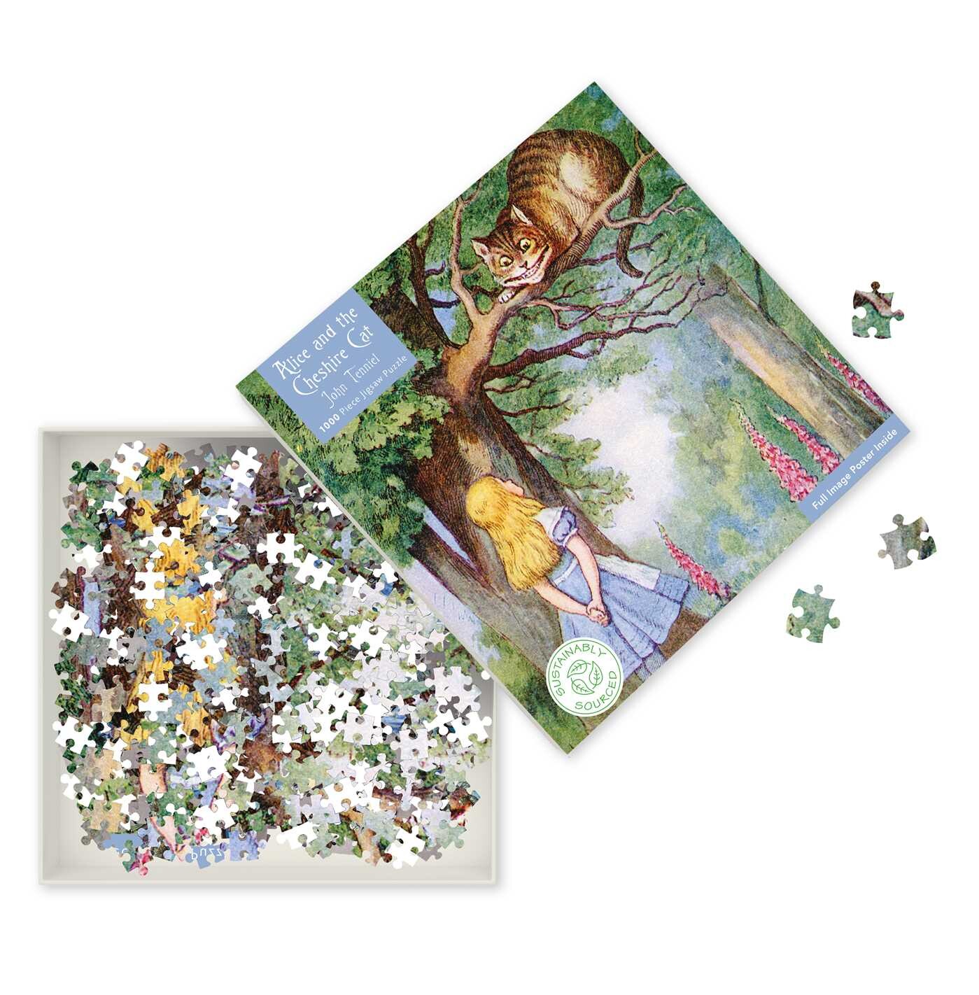 Adult Sustainable Jigsaw Puzzle Alice and the Cheshire Cat