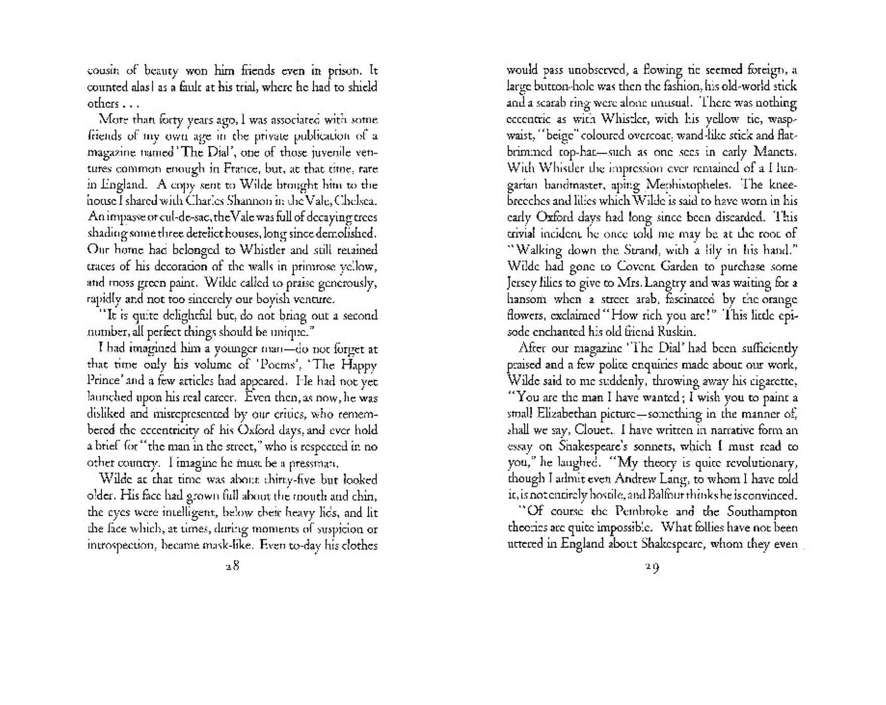 Recollections of Oscar Wilde