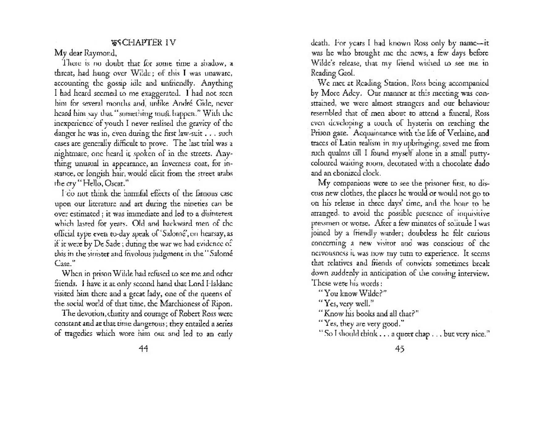 Recollections of Oscar Wilde