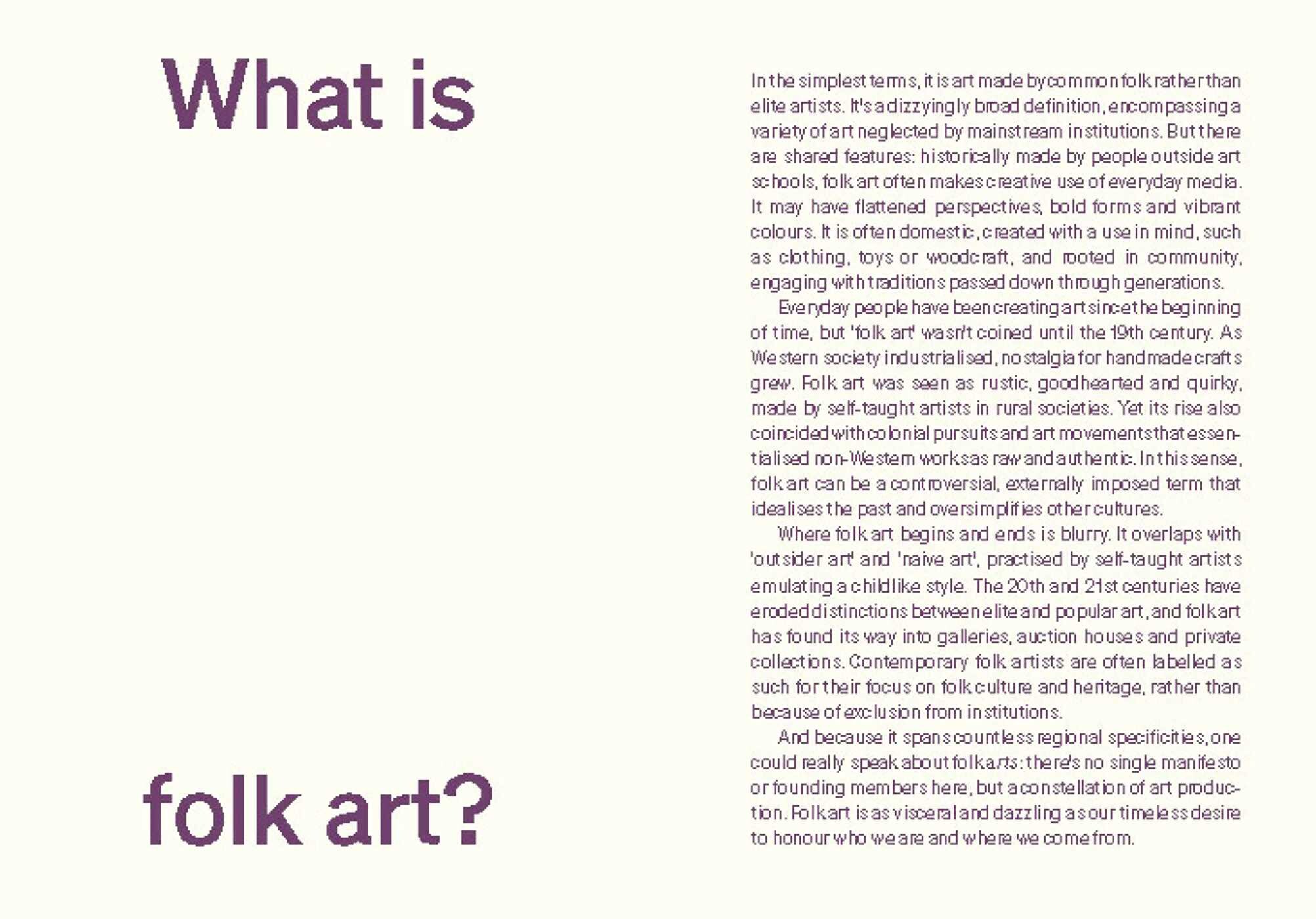 Opinionated Guide to Folk Art