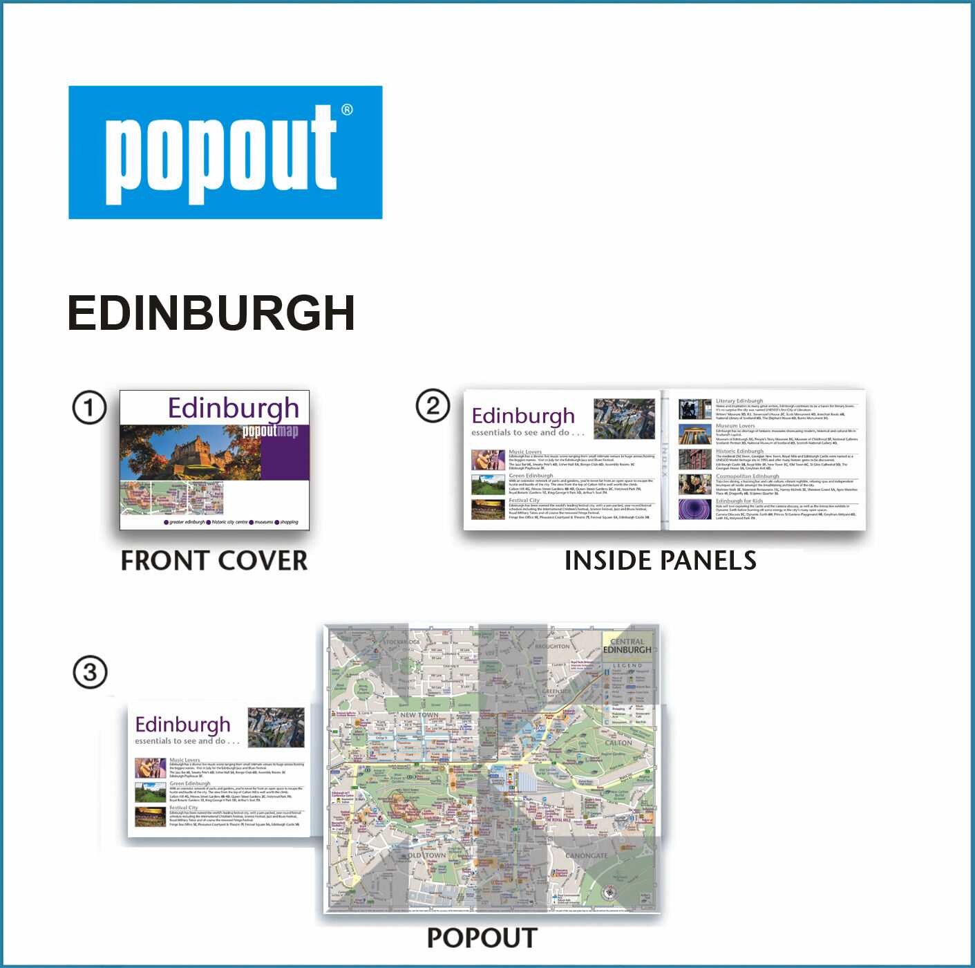 Edinburgh Popout Map