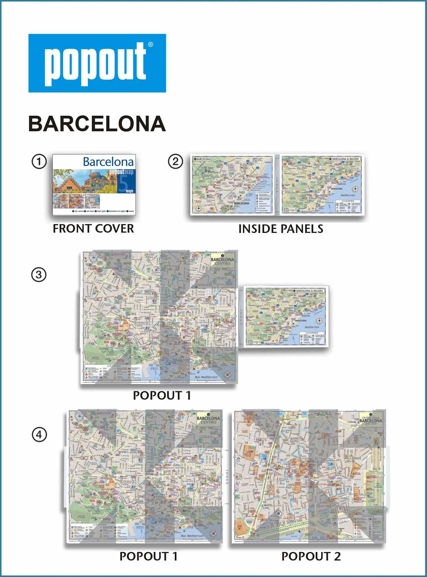 Barcelona Popout Map