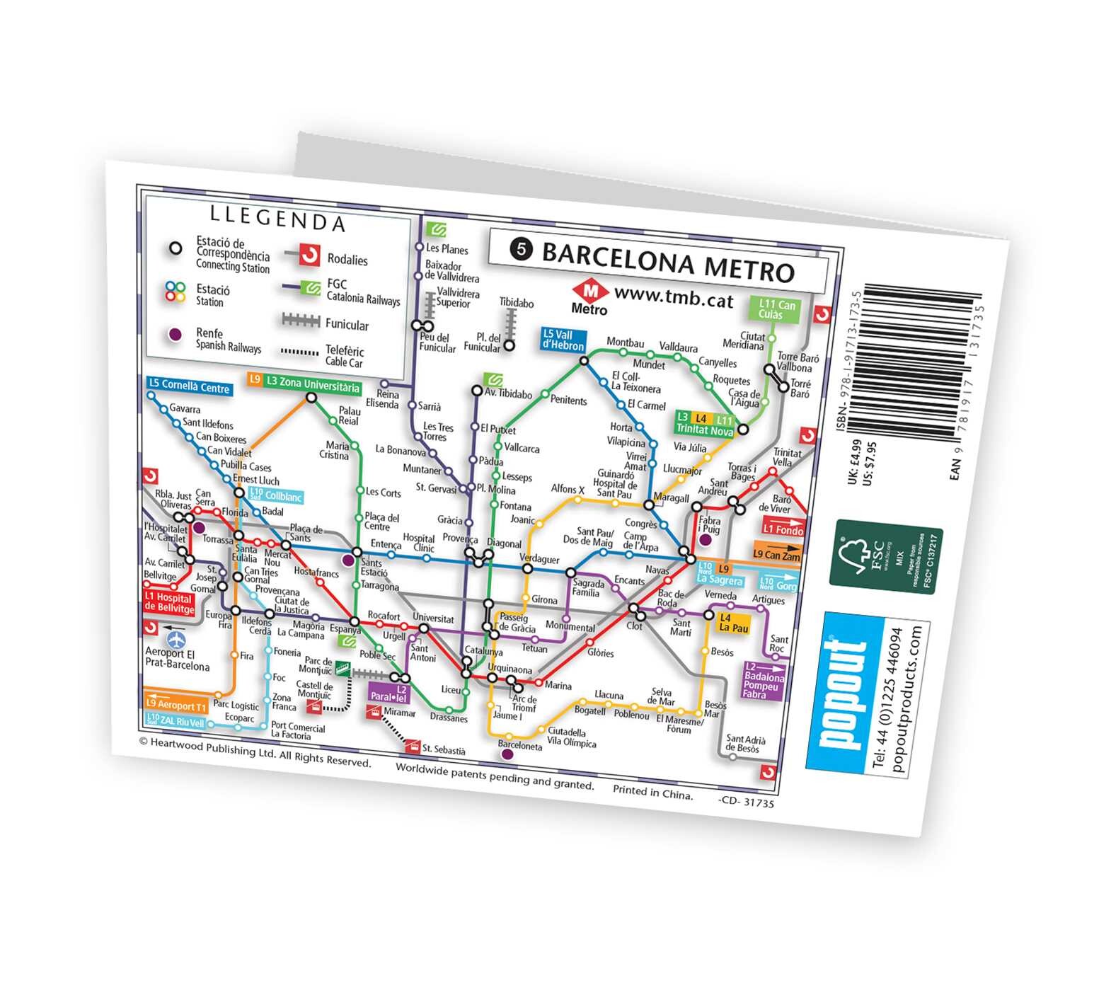 Barcelona Popout Map