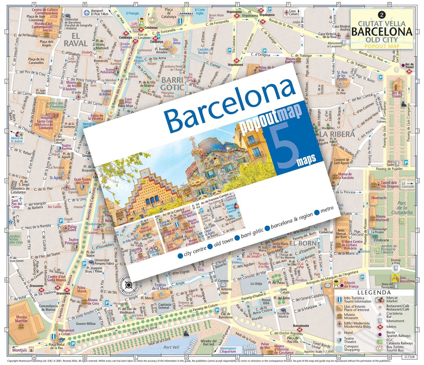 Barcelona Popout Map