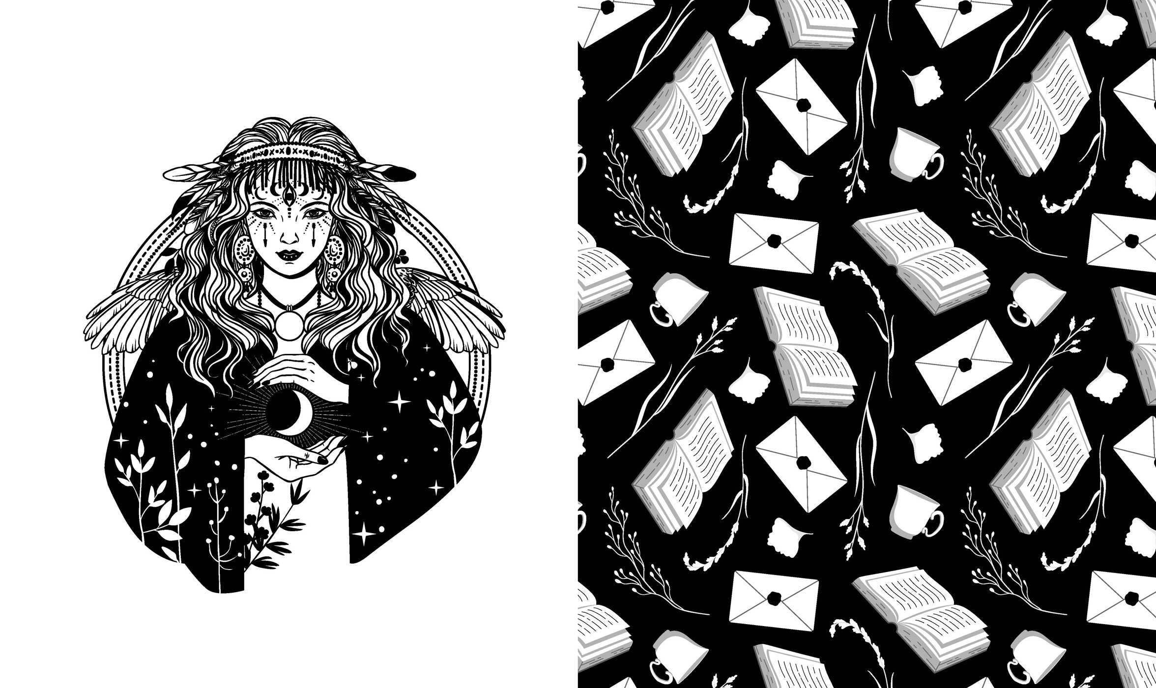 Dark Academia Coloring Book