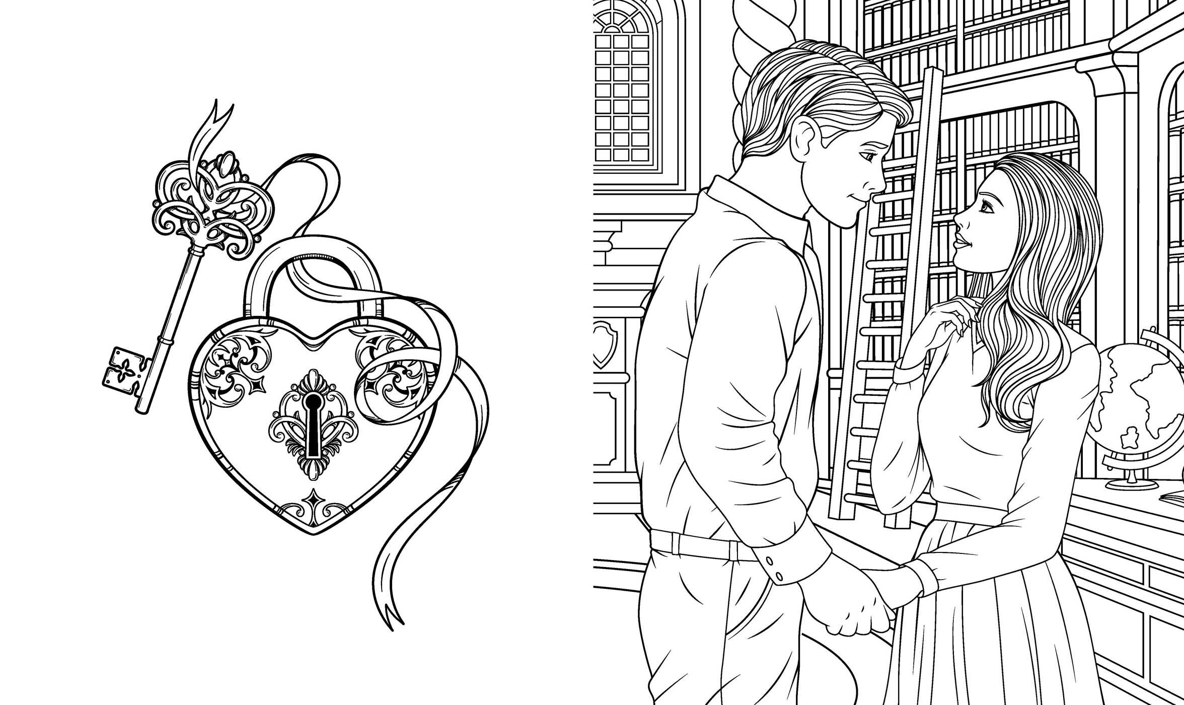 Dark Academia Coloring Book