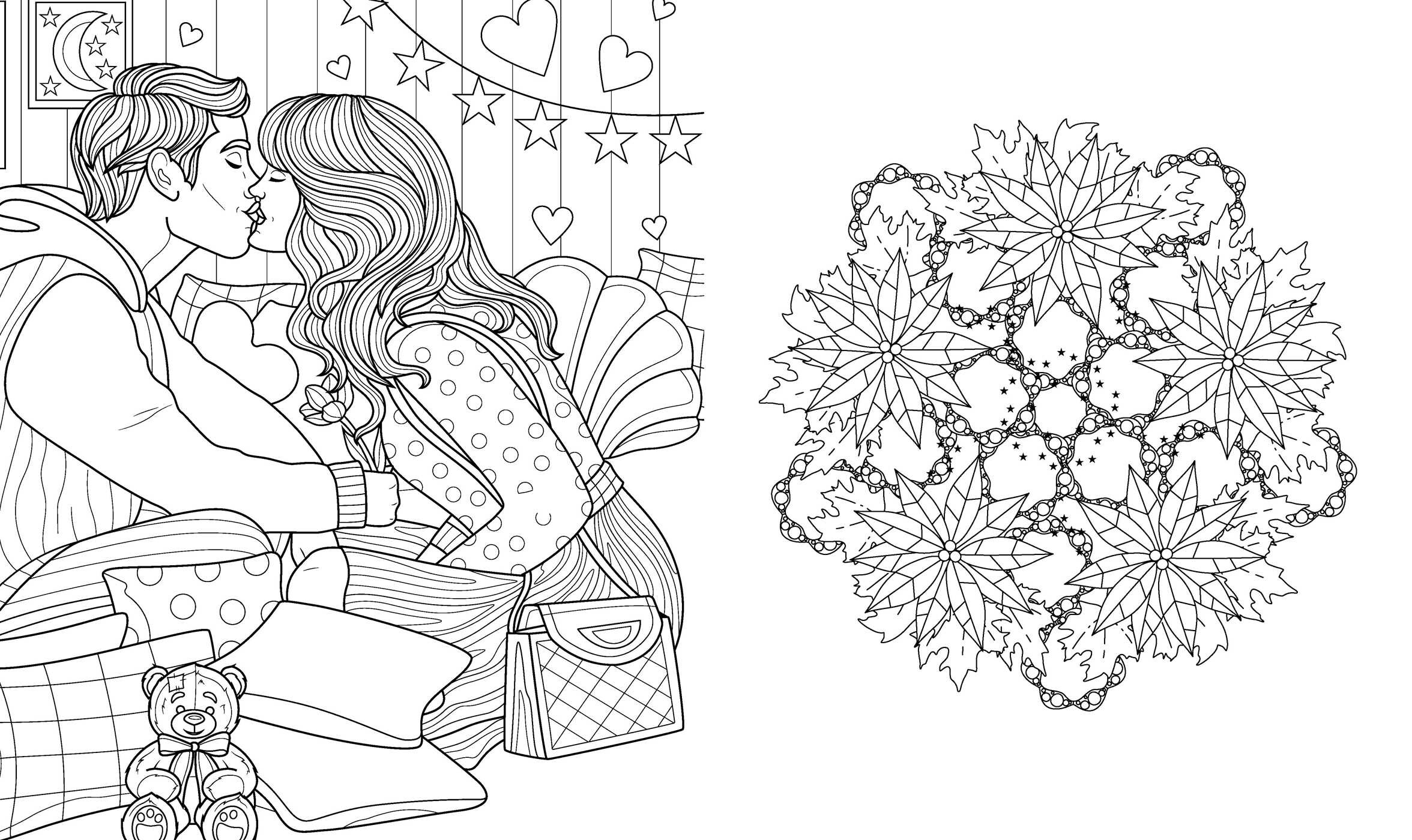 Romantic Christmas Coloring Book