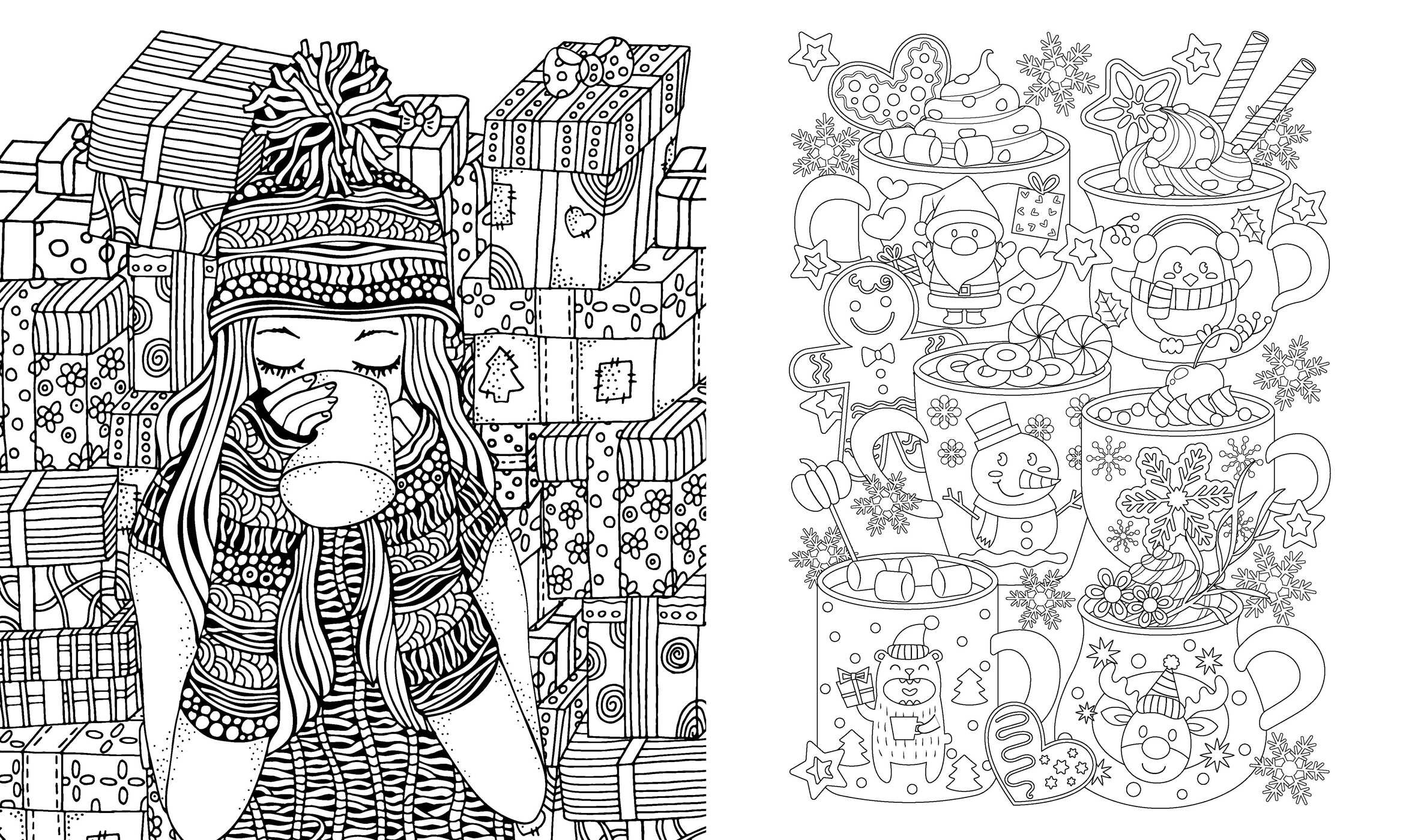 Romantic Christmas Coloring Book