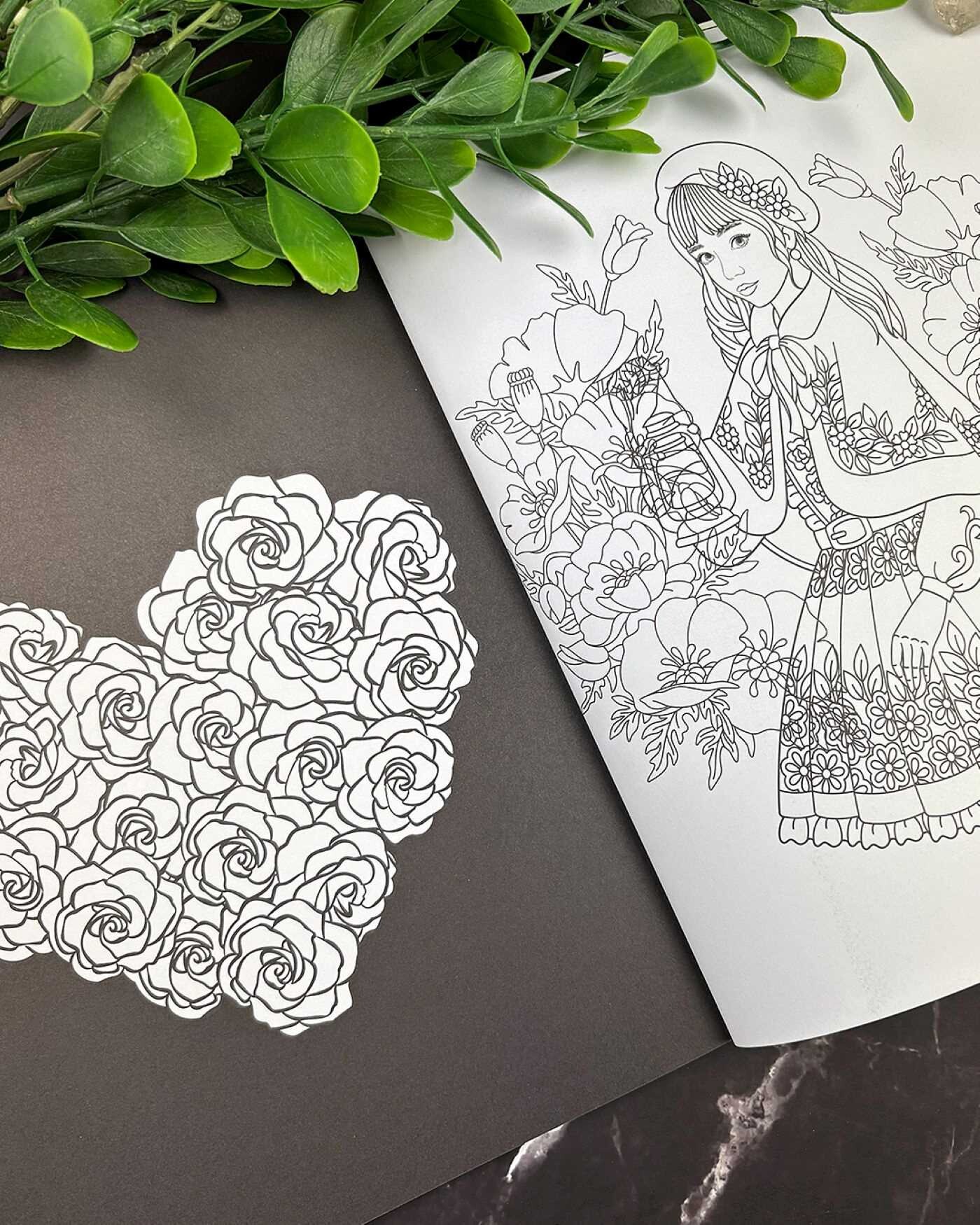 Romantic Christmas Coloring Book