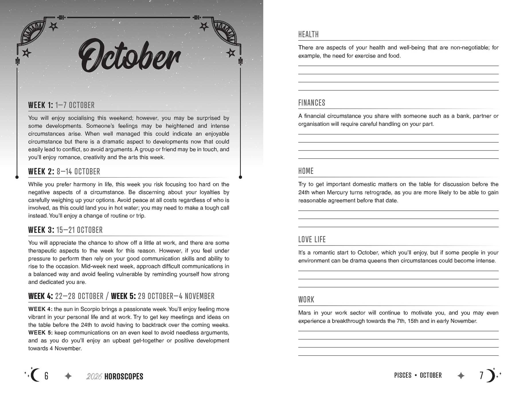 2027 Horoscopes Planner Calendar