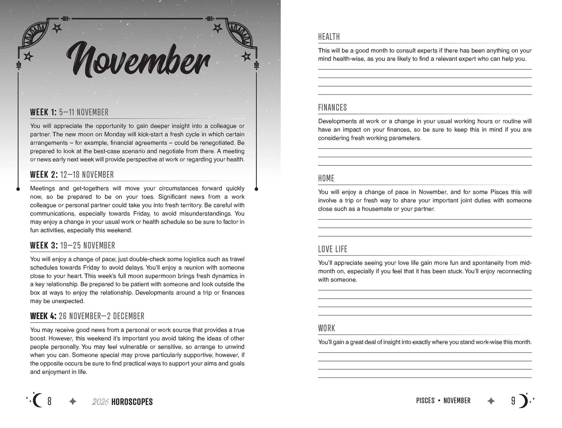 2027 Horoscopes Planner Calendar