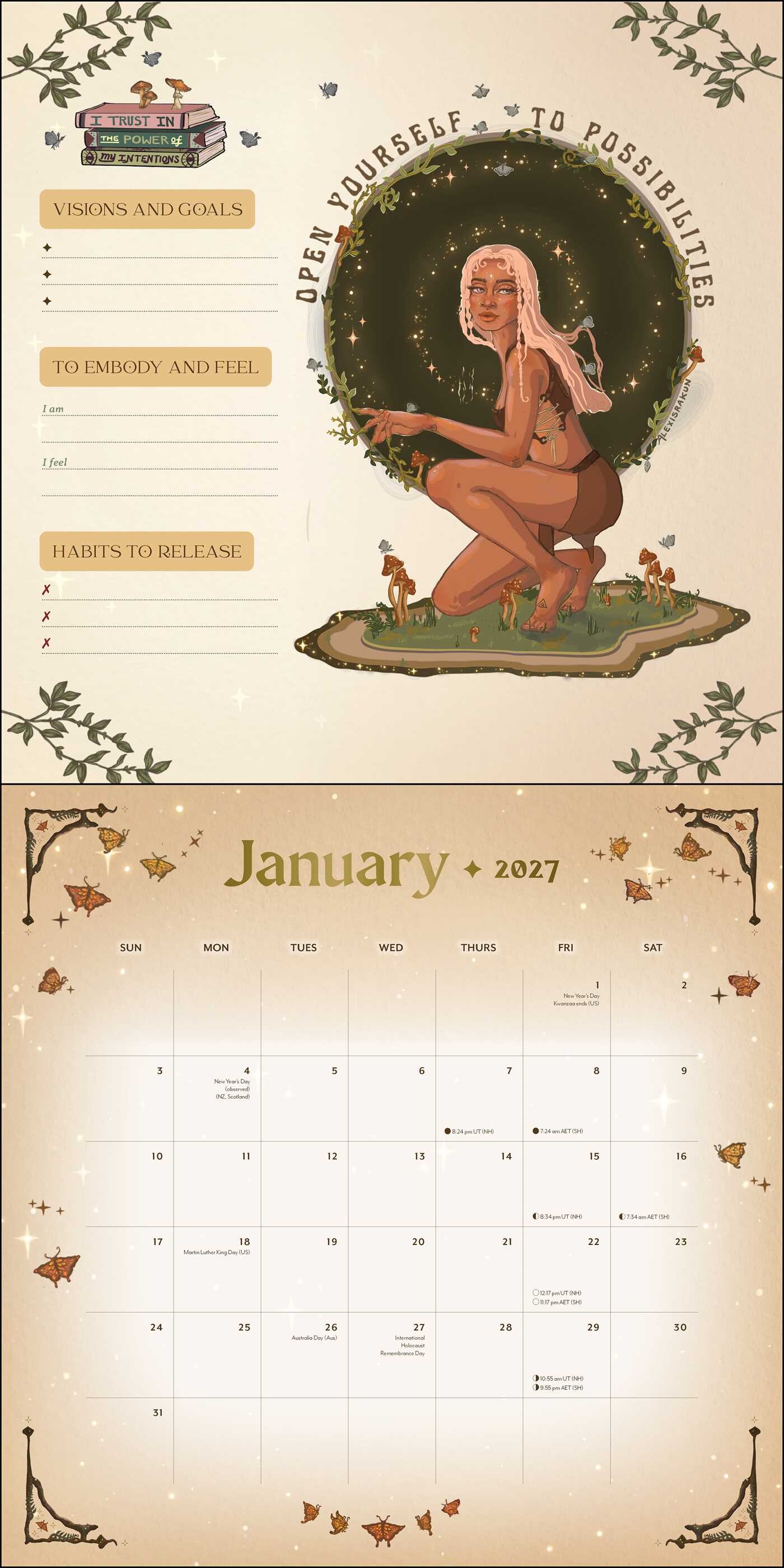 2027 Manifest Your Dreams Wall Calendar