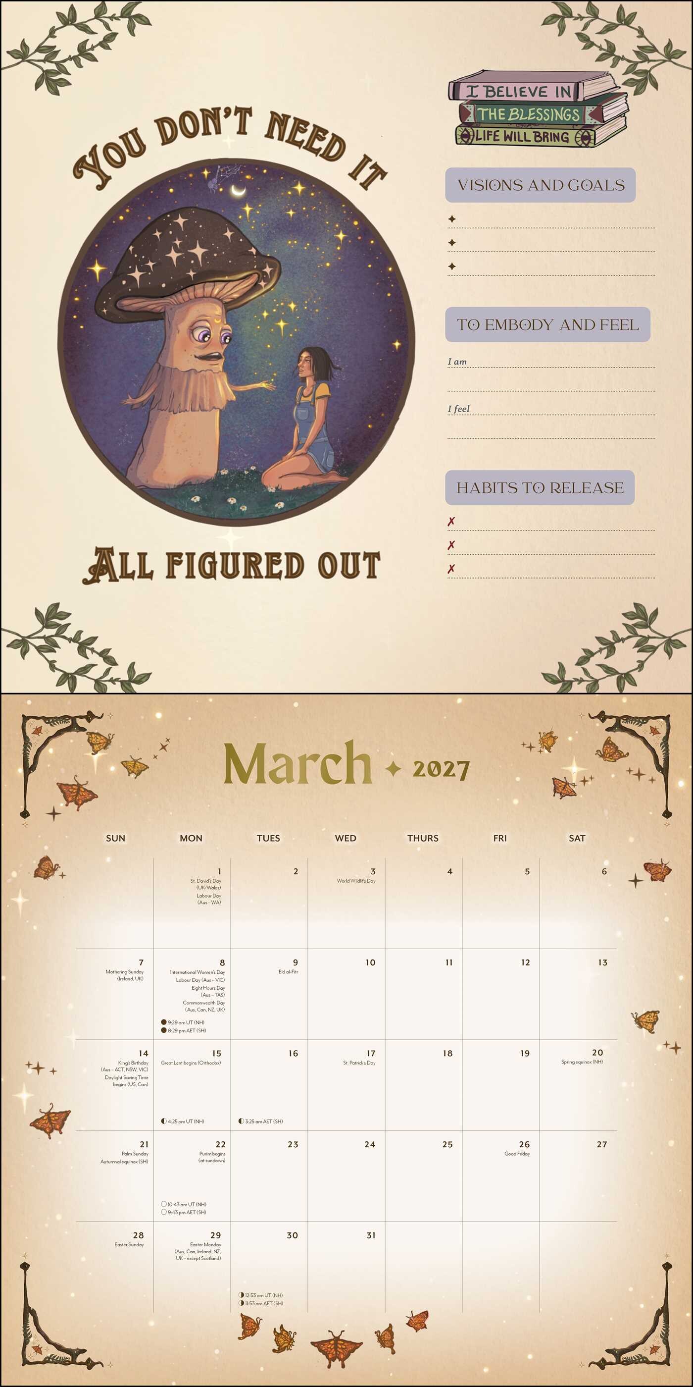 2027 Manifest Your Dreams Wall Calendar