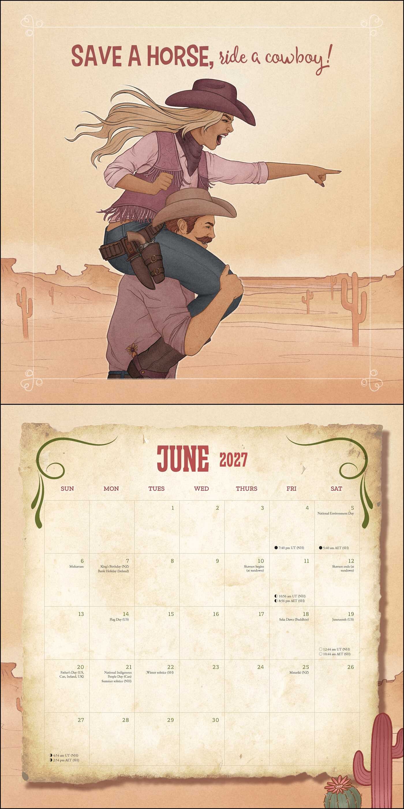 2027 There's a Snake in My Boot Wall Calendar