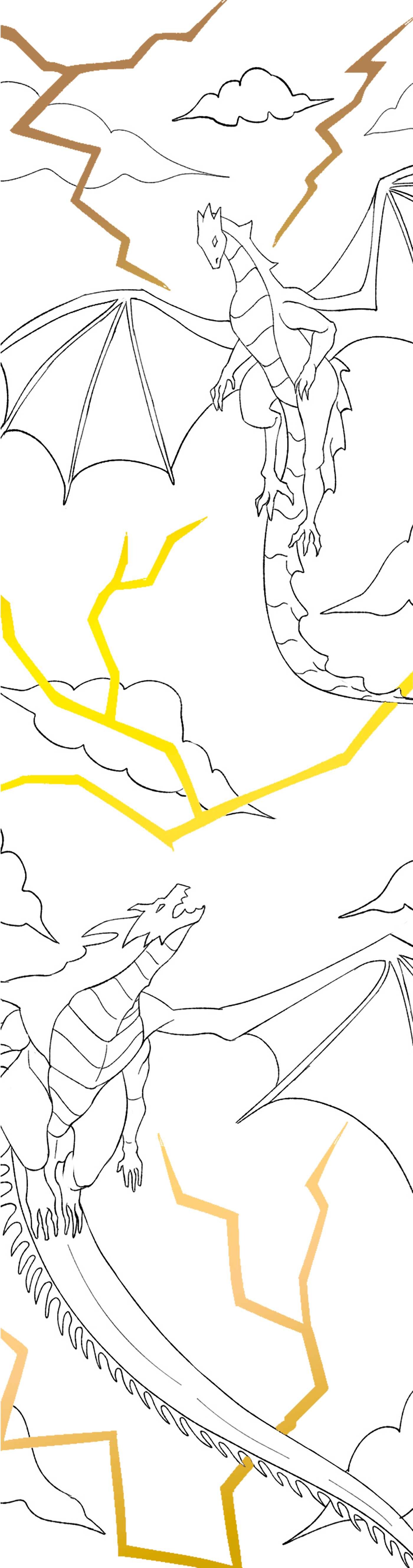 Dragon Princess Coloring Bookmarks