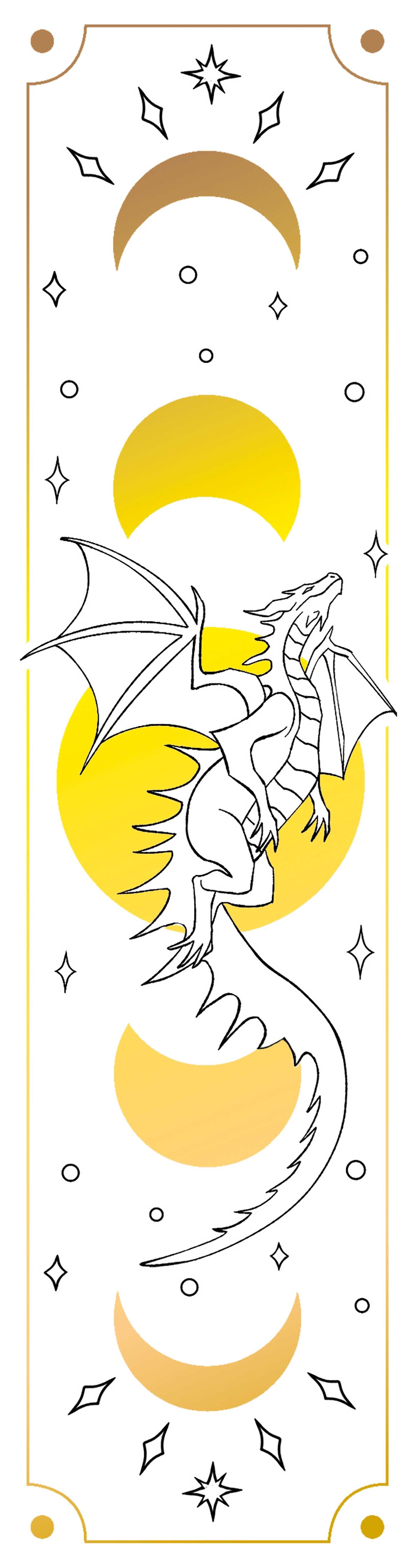 Dragon Princess Coloring Bookmarks