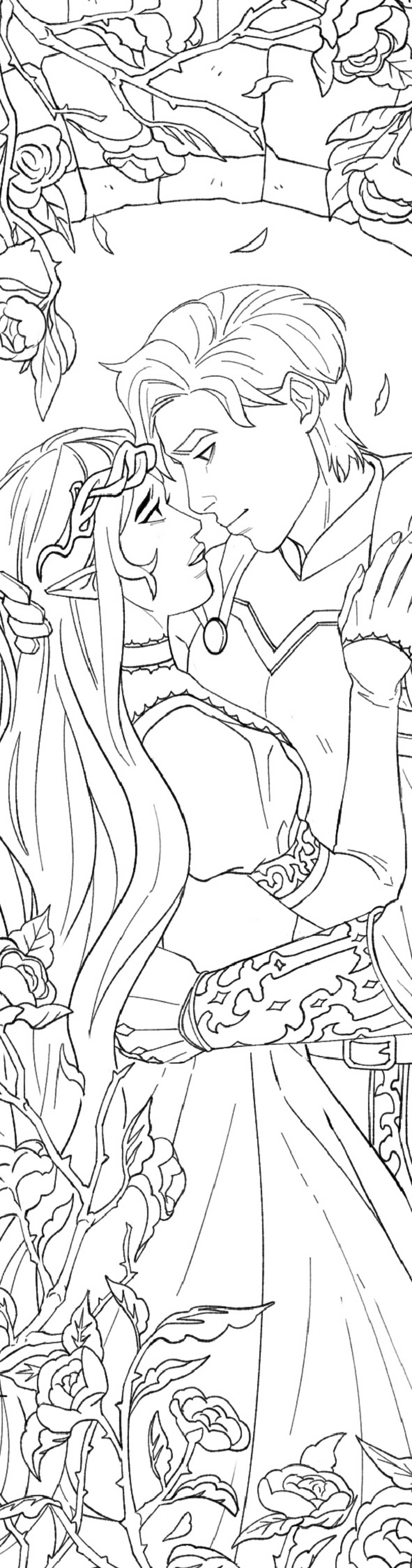 Dragon Princess Coloring Bookmarks