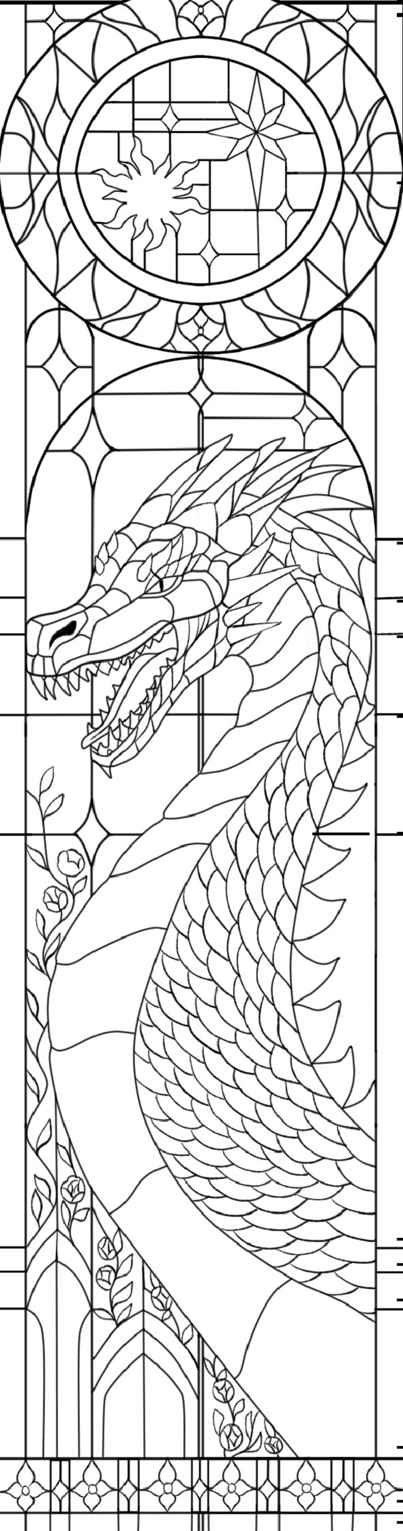 Dragon Princess Coloring Bookmarks