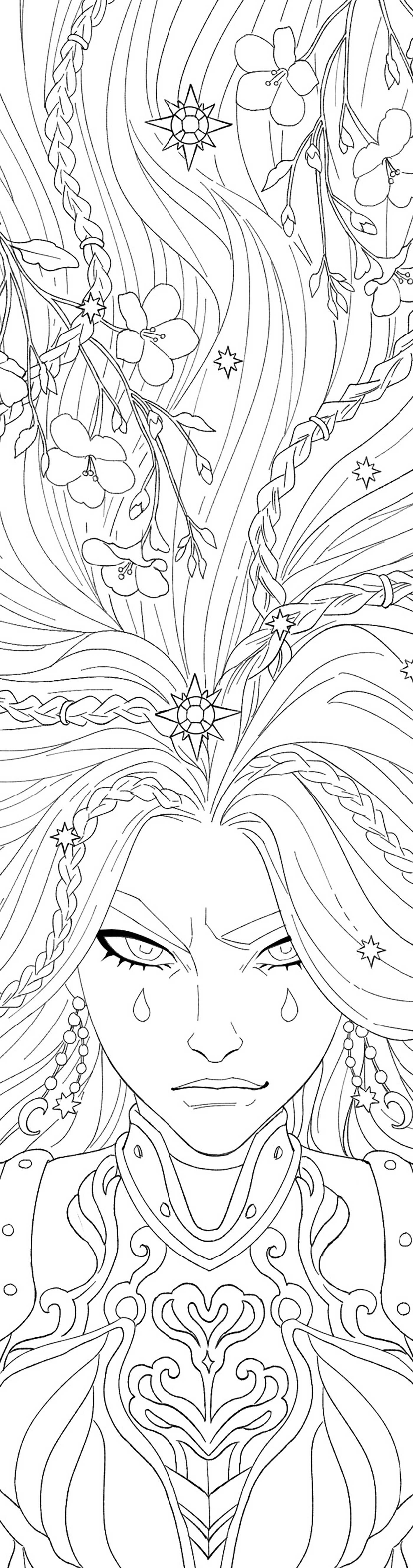 Dragon Princess Coloring Bookmarks