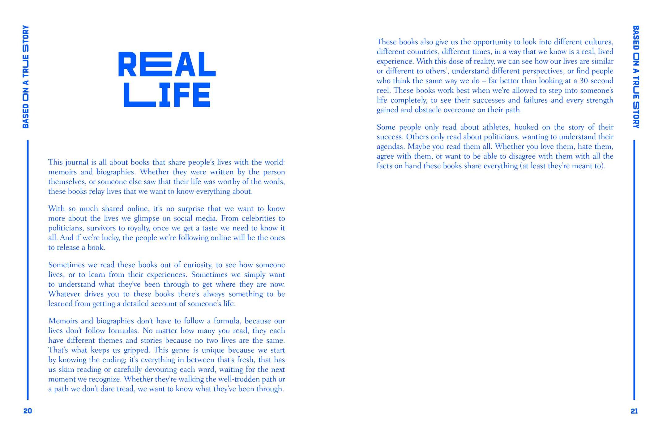 Reading Journal: Based on a True Story
