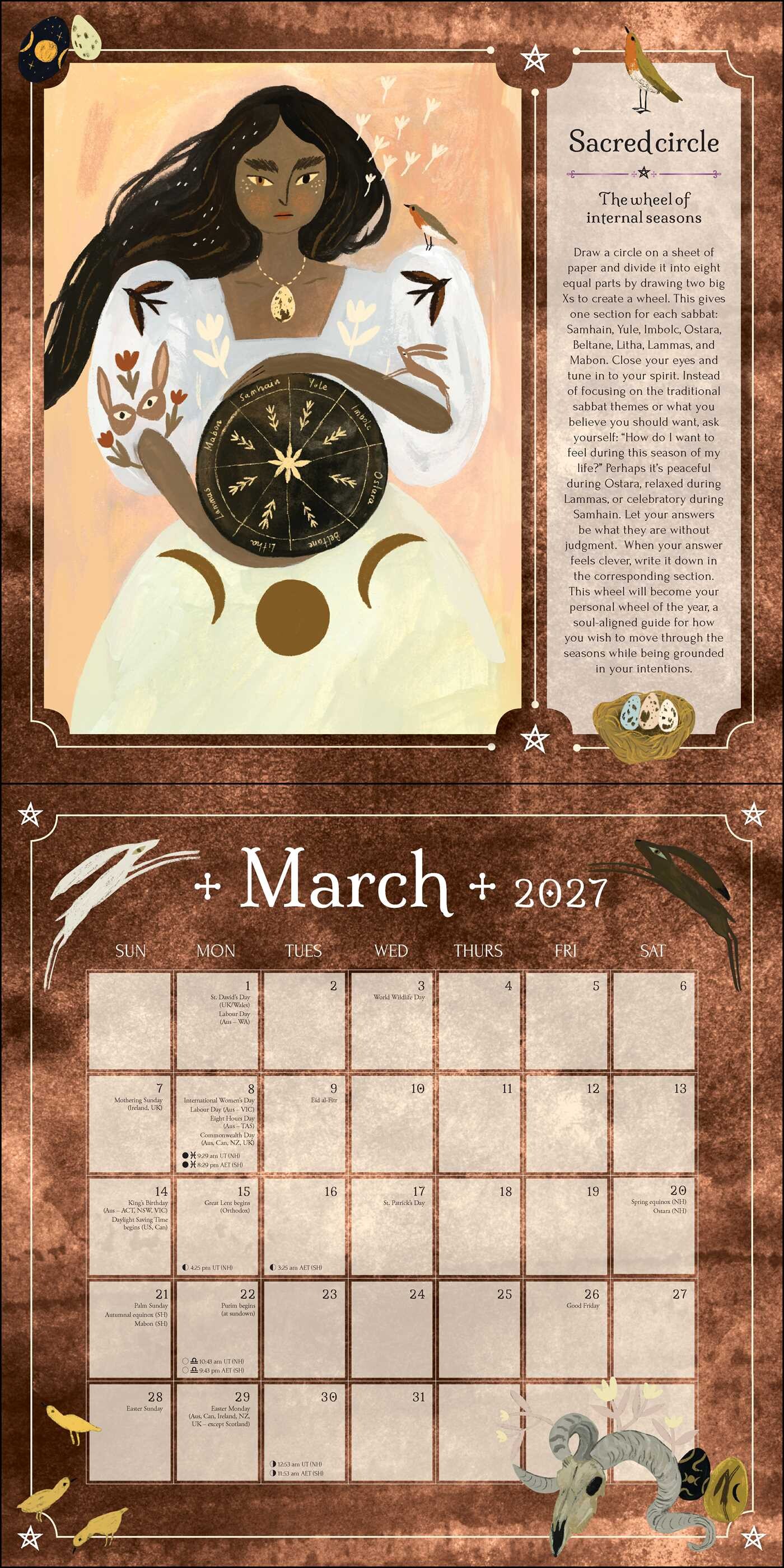 2027 Seasons of the Witch Wall Calendar
