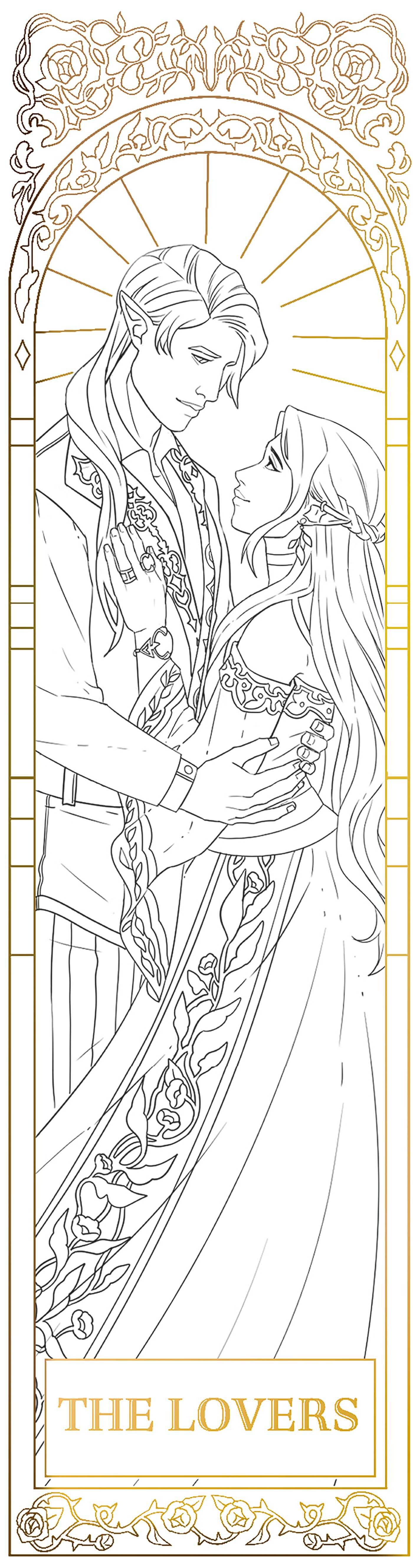 Fae Lovers Coloring Bookmarks