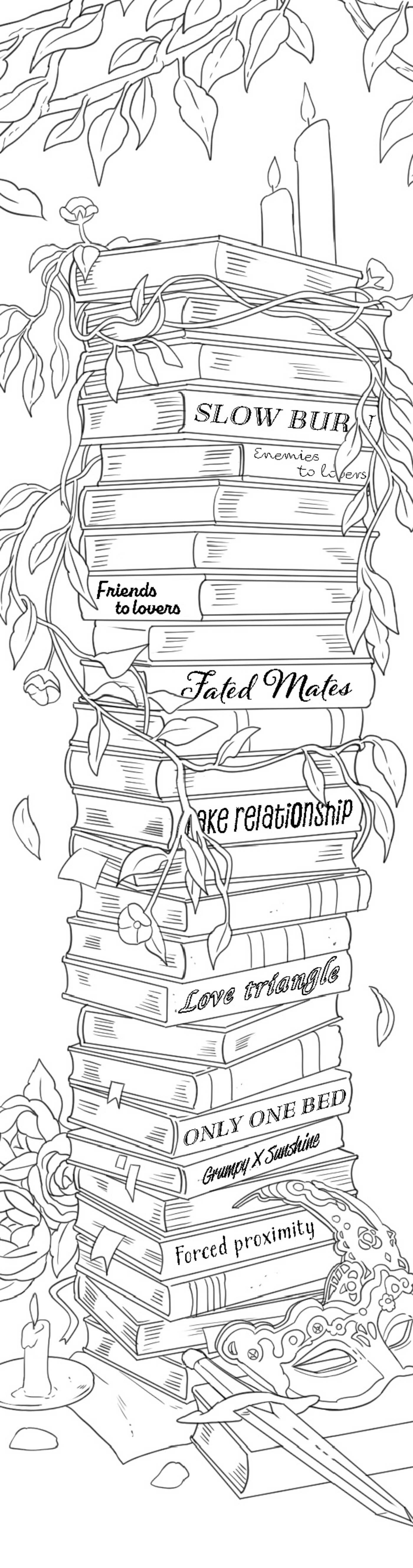 Fae Lovers Coloring Bookmarks