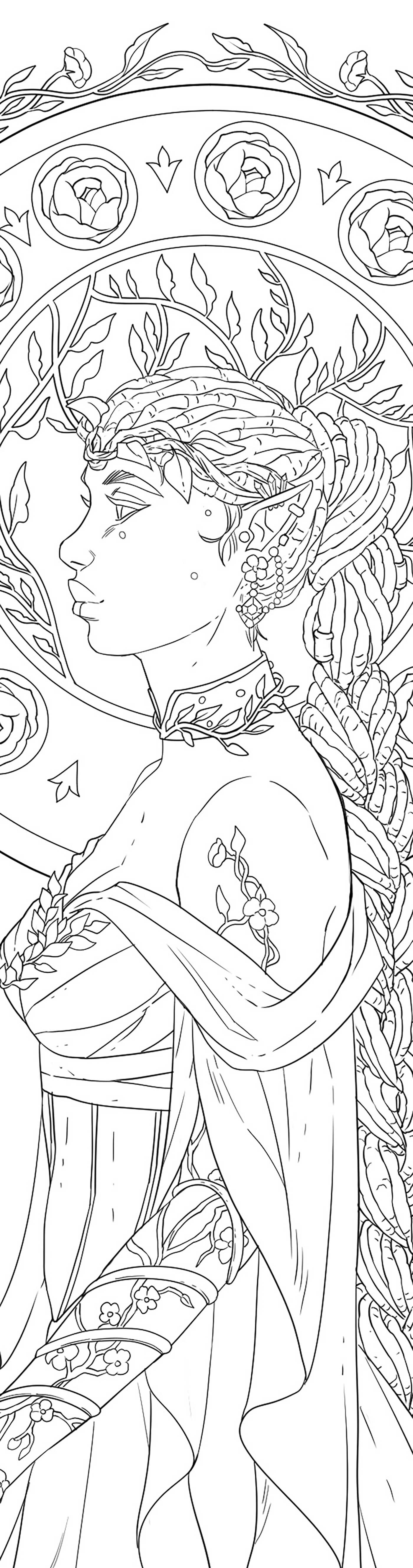 Fae Lovers Coloring Bookmarks