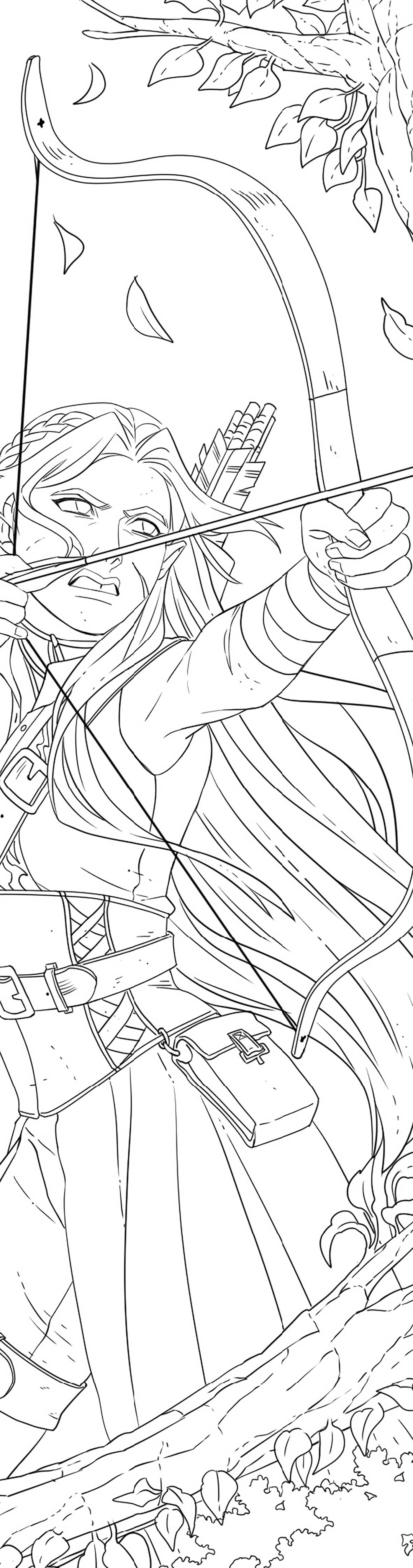Fae Lovers Coloring Bookmarks