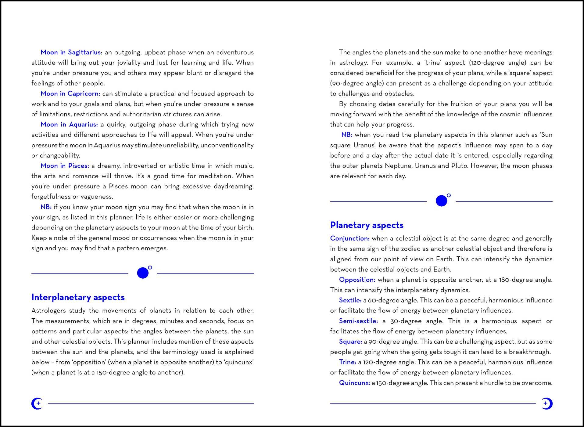 2026 Astrology Planner Calendar Northern Hemisphere