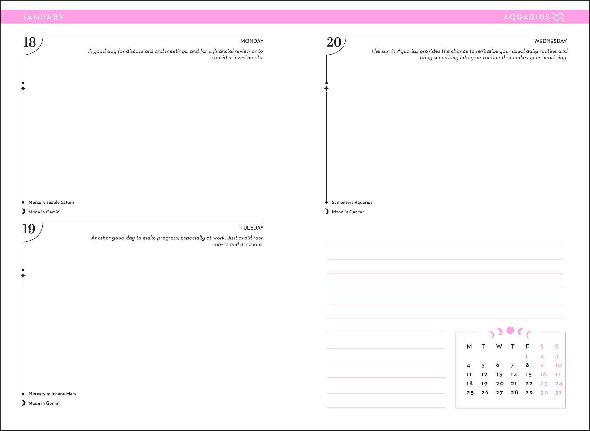 2027 Astrology Planner Calendar - Northern Hemisphere