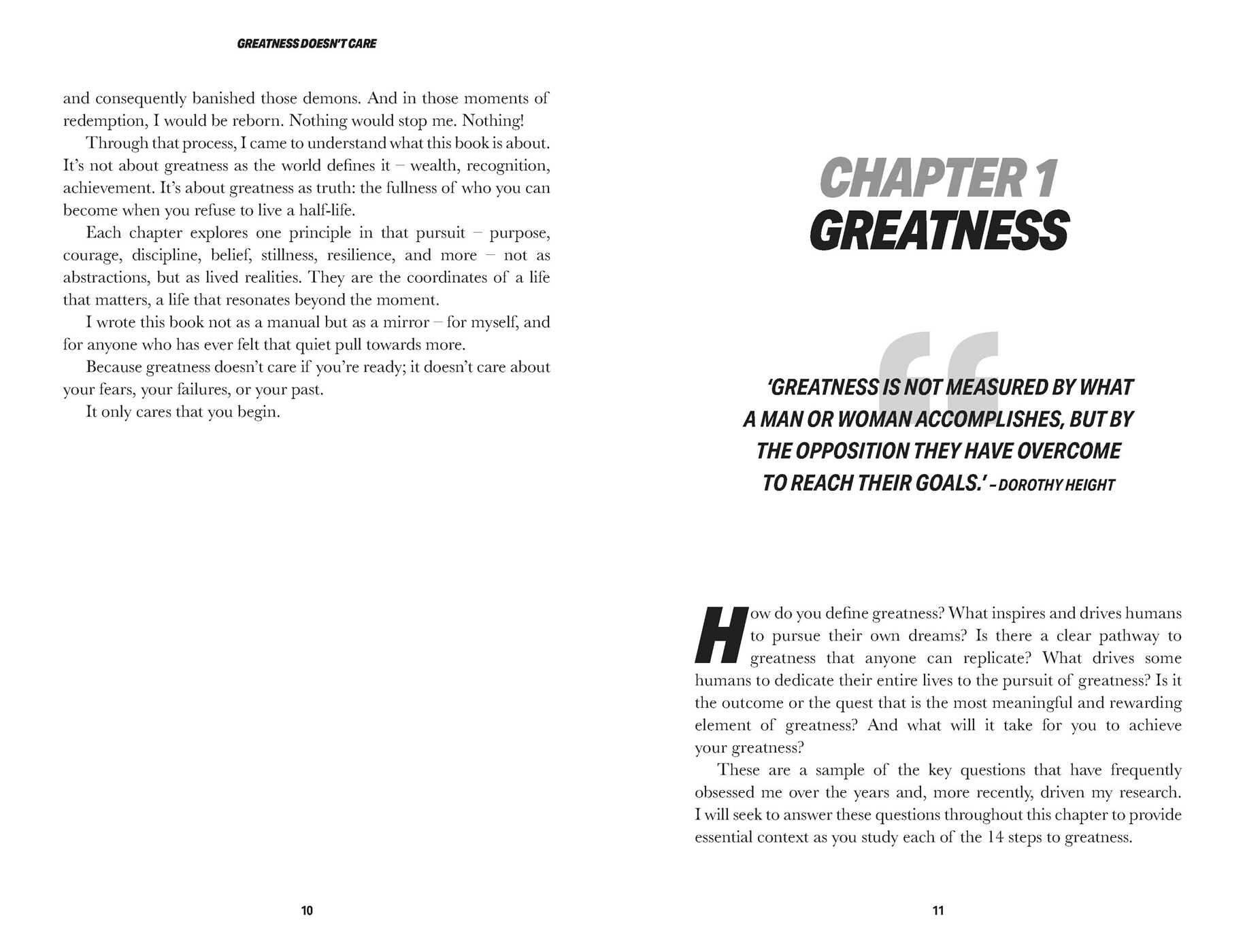 Greatness Doesn't Care