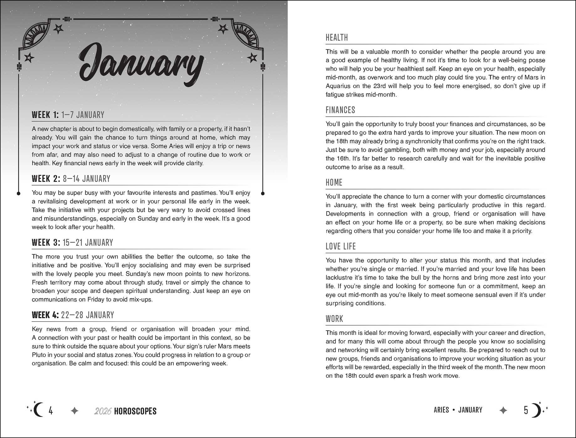 2026 Horoscopes Annual Calendar