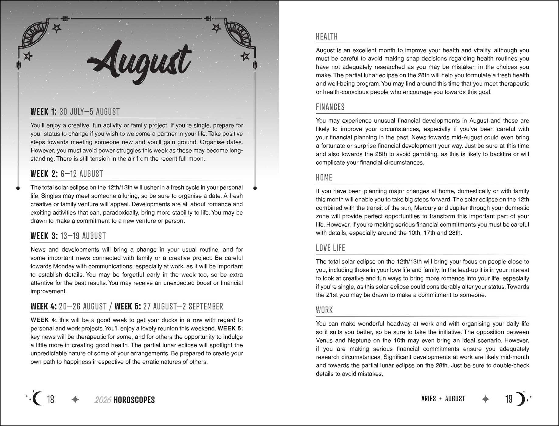 2026 Horoscopes Annual Calendar