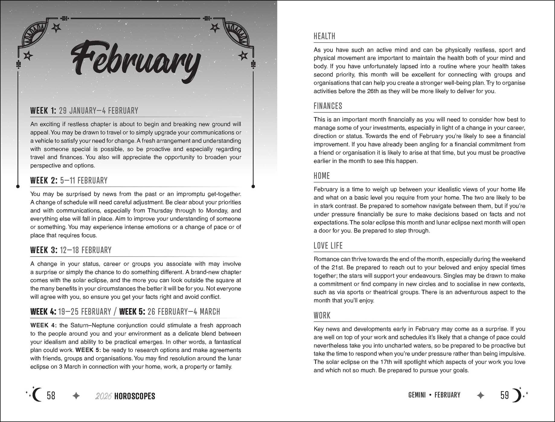 2026 Horoscopes Annual Calendar