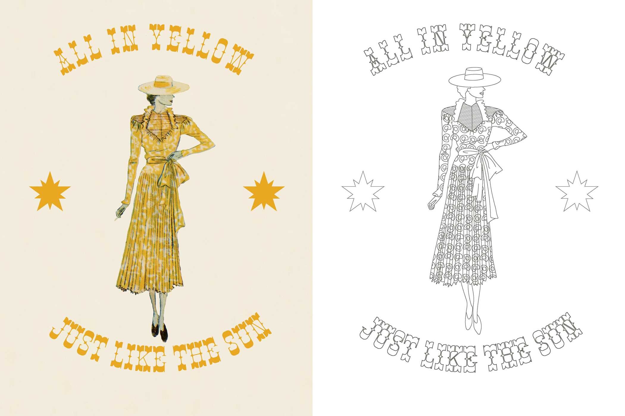 Marie Claire 1930s Fashion Styles Coloring Book