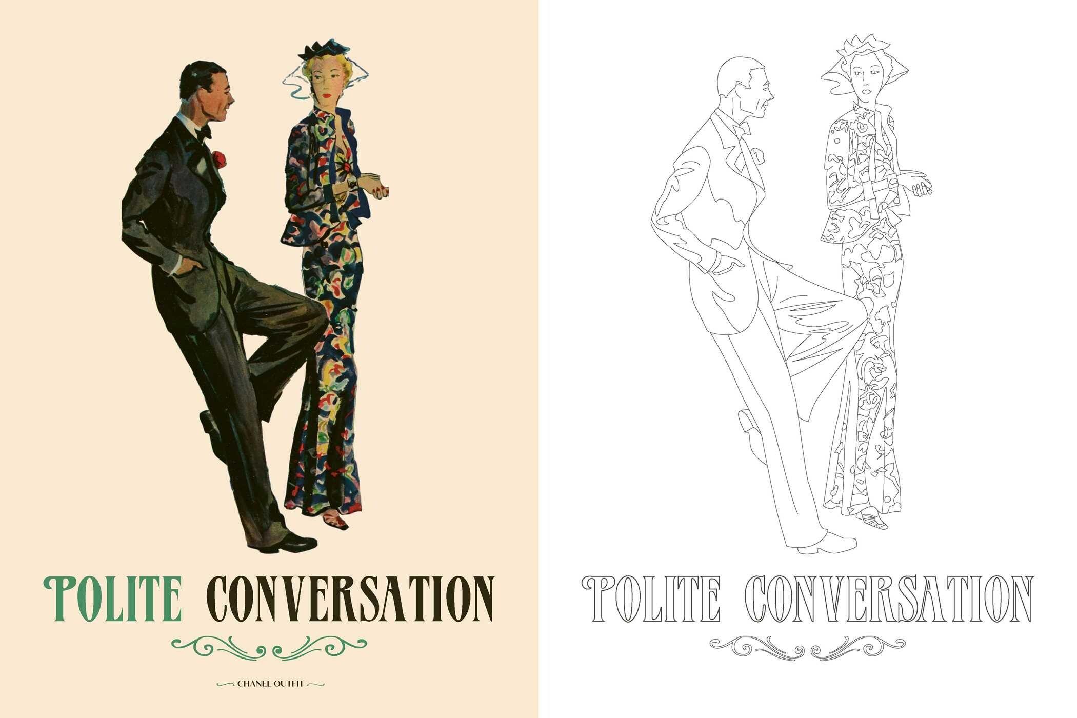 Marie Claire 1930s Evening Styles Coloring Book